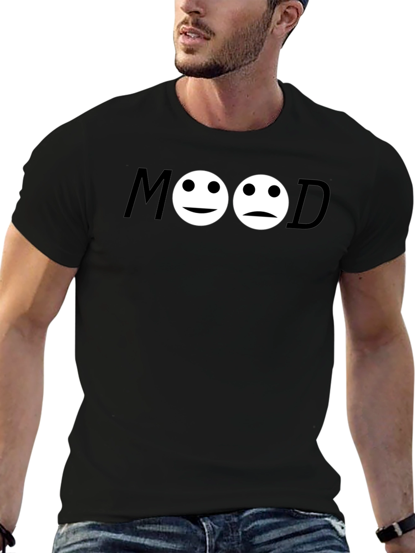 Black Mood Graphic Tee - Express Your Feelings! view 6