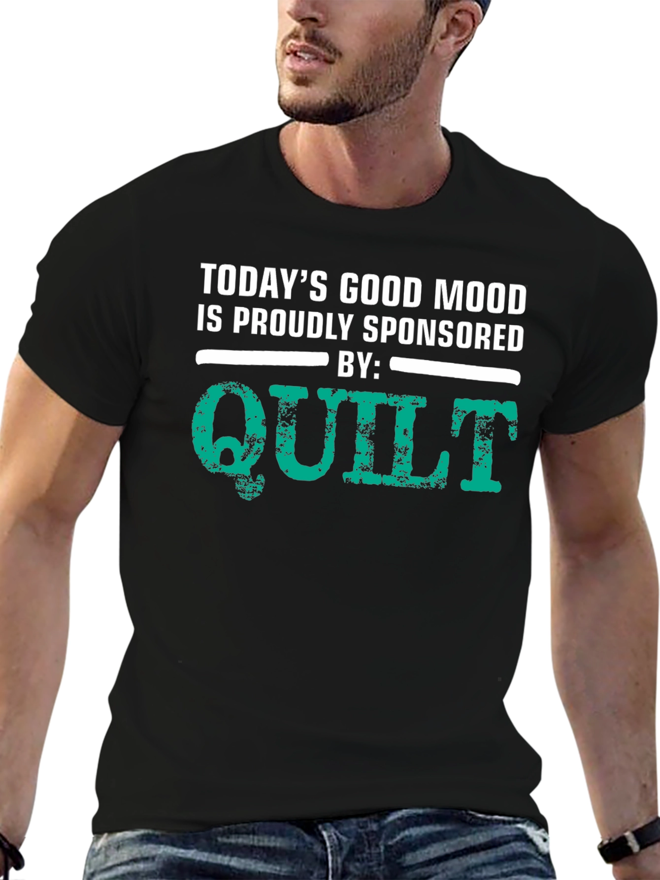 Black Quilt Sponsored Good Mood Graphic Tee view 6