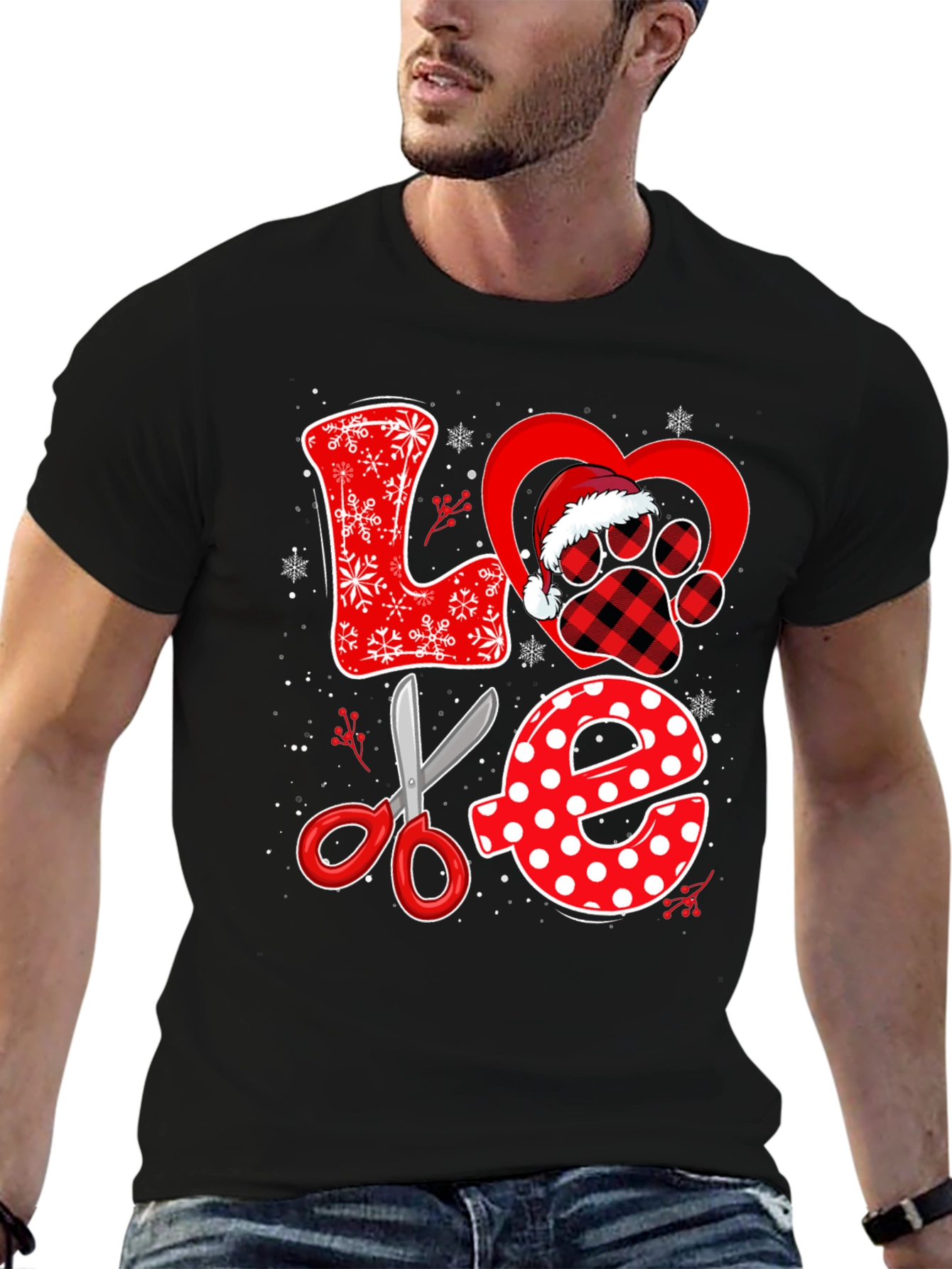Black Love Grooming Black T-shirt view 6