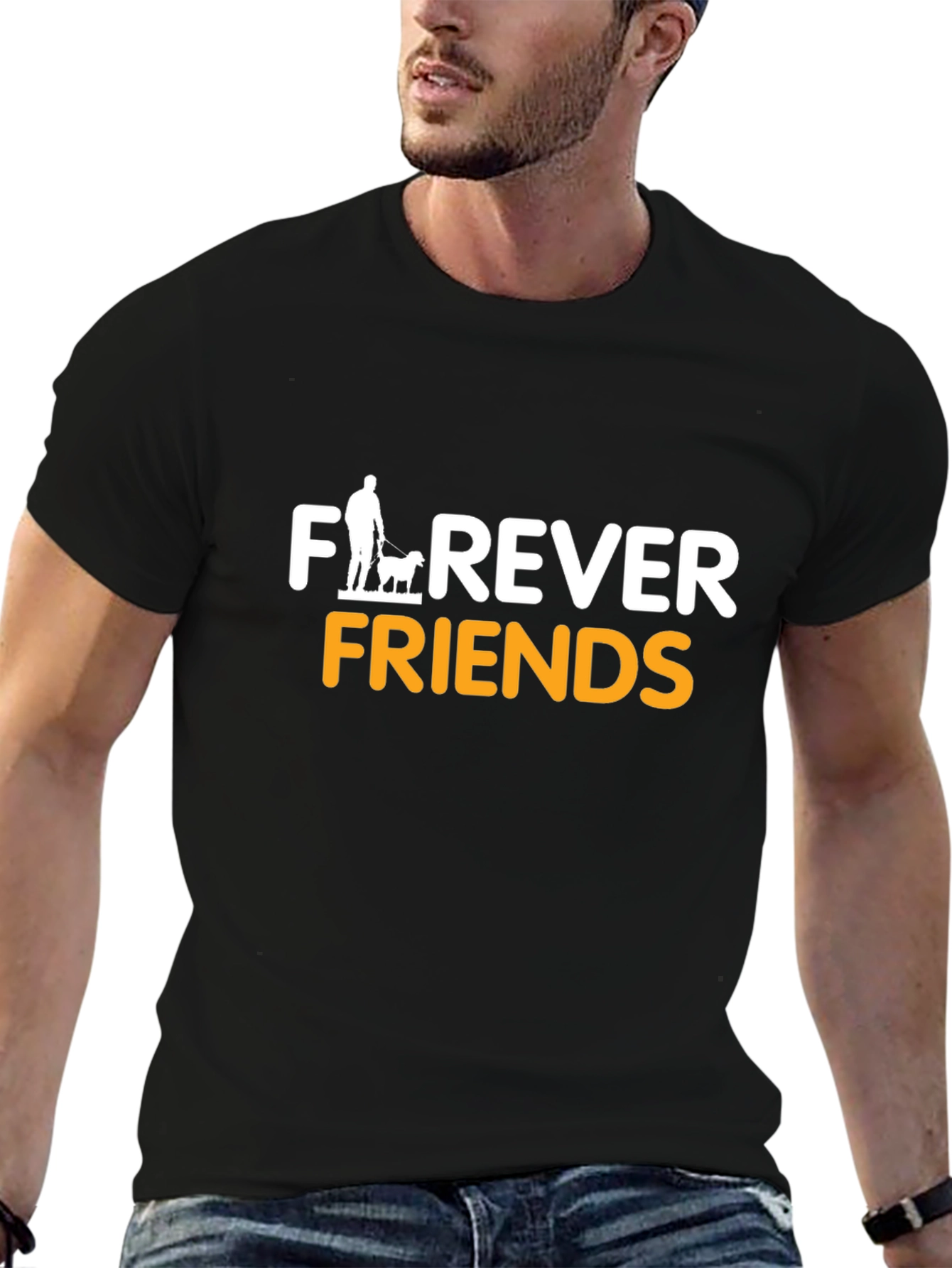 Black Forever Friends T-Shirt - Dog Lover Apparel view 6