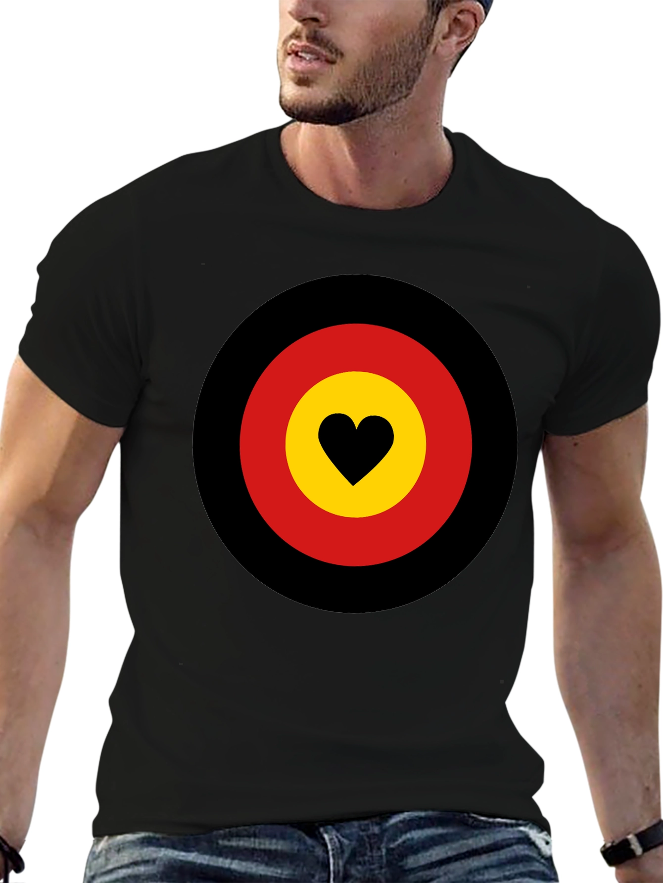Black Heart Target Graphic Tee - Black view 6