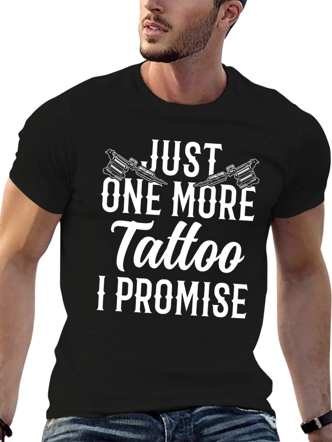 Black Just One More Tattoo T-Shirt view 6