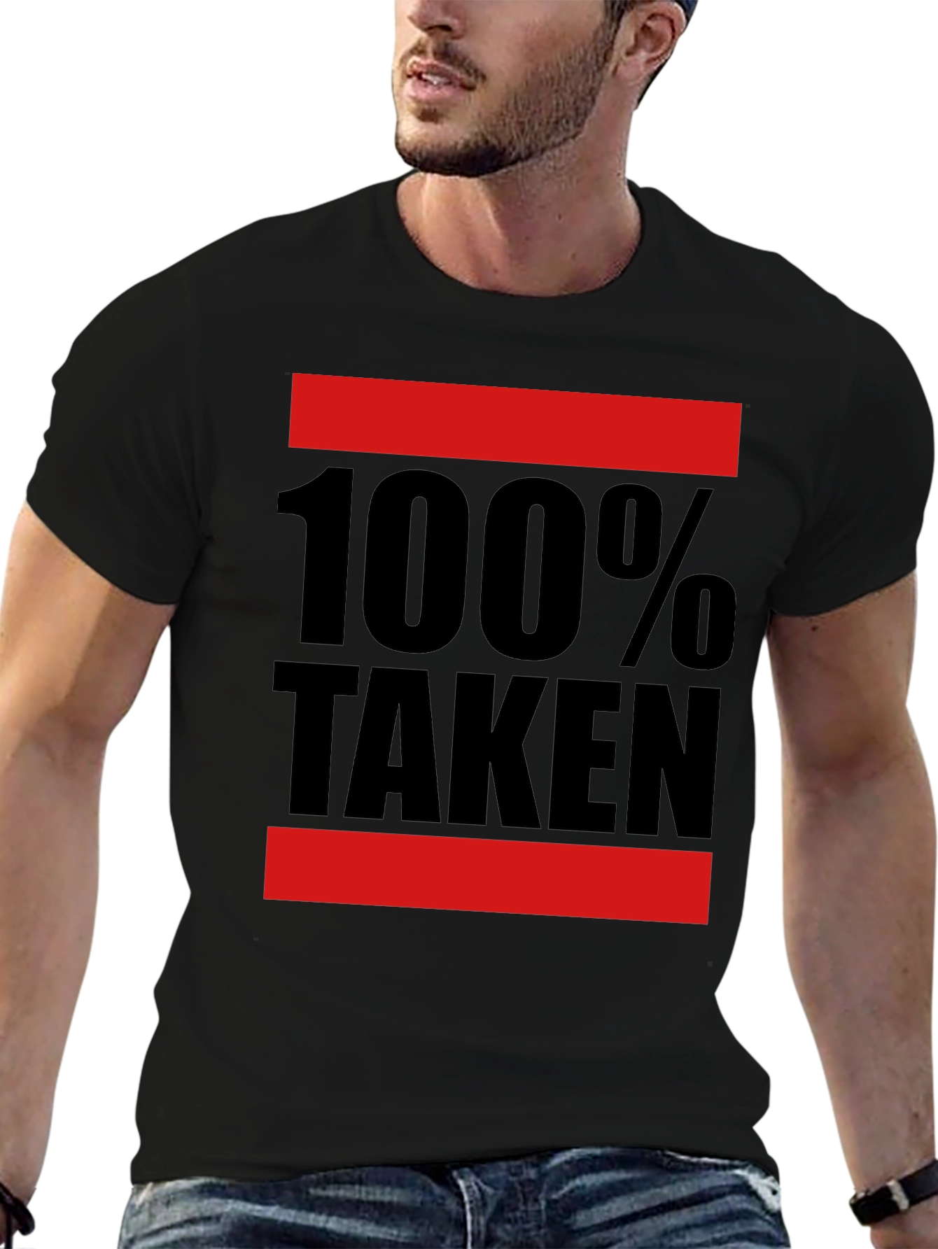 Black 100% Taken Graphic T-Shirt - Black view 6