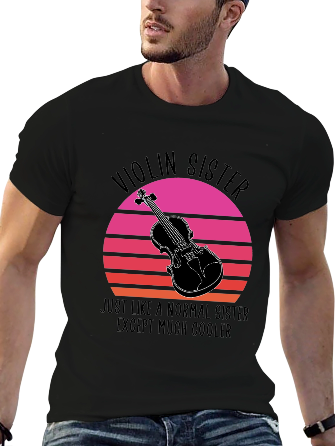 Black Violin Sister T-Shirt: Cool Music Lover Tee view 6