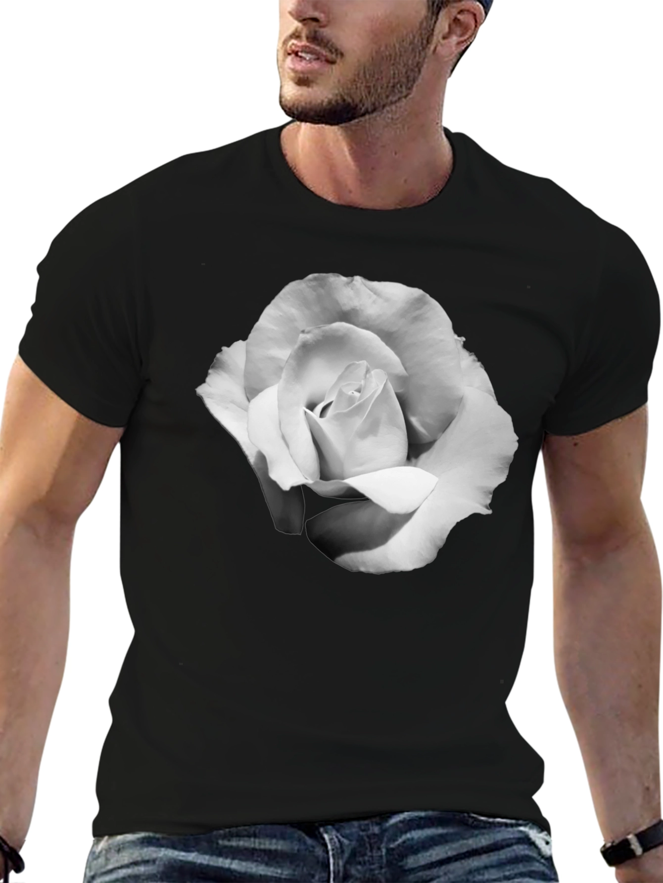 Black Black Rose Graphic T-Shirt view 6