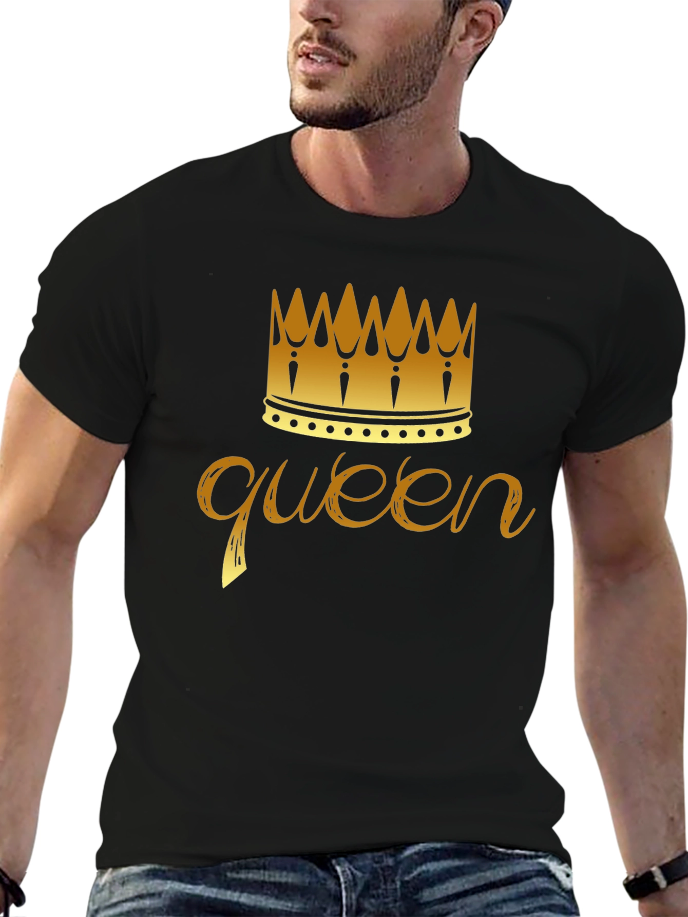Queen Crown Graphic T-Shirt - Black - 6