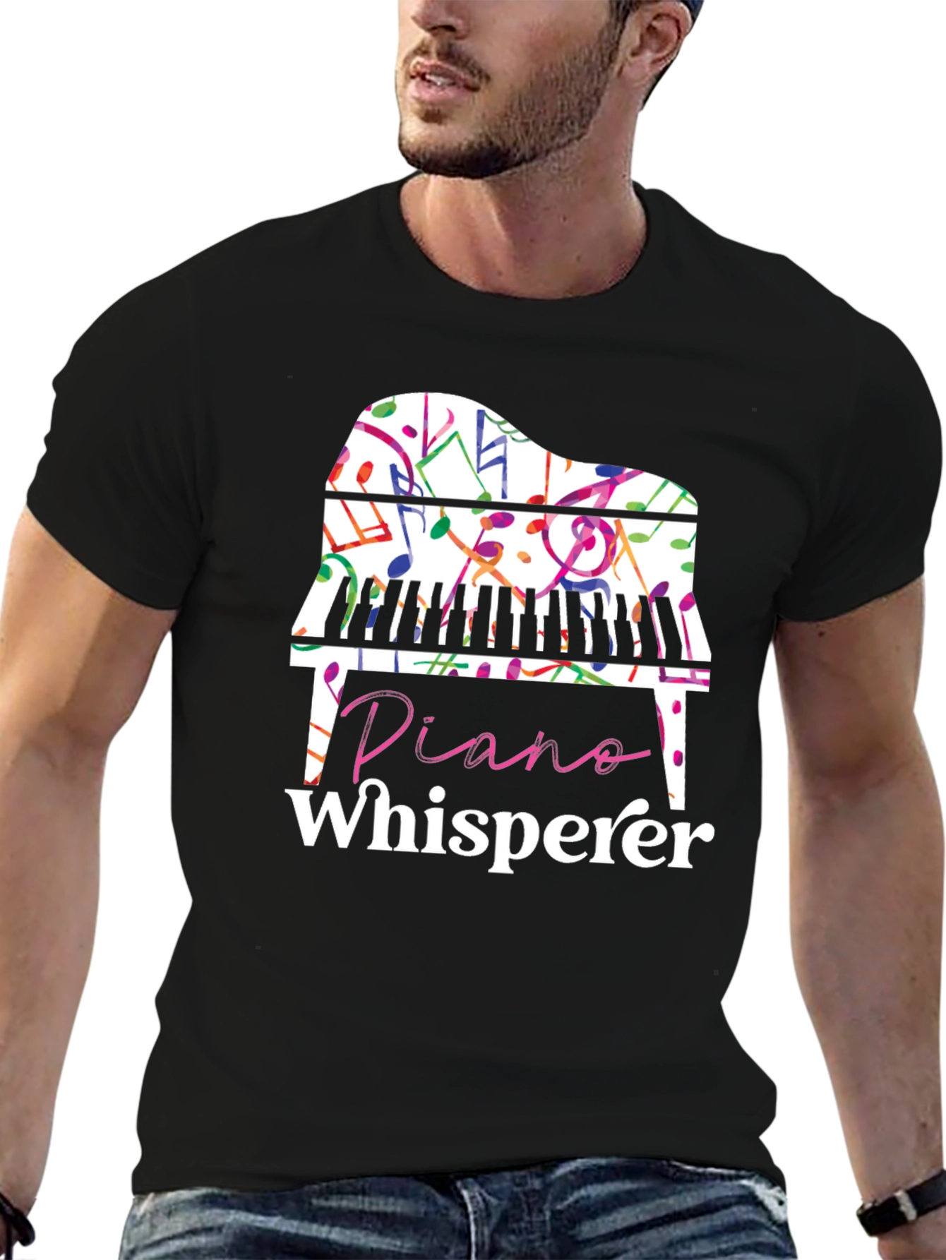 Black Piano Whisperer T-Shirt view 6