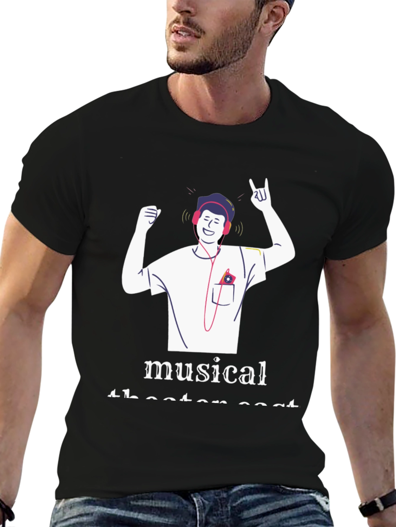 Black Musical Theater Cast T-Shirt view 6