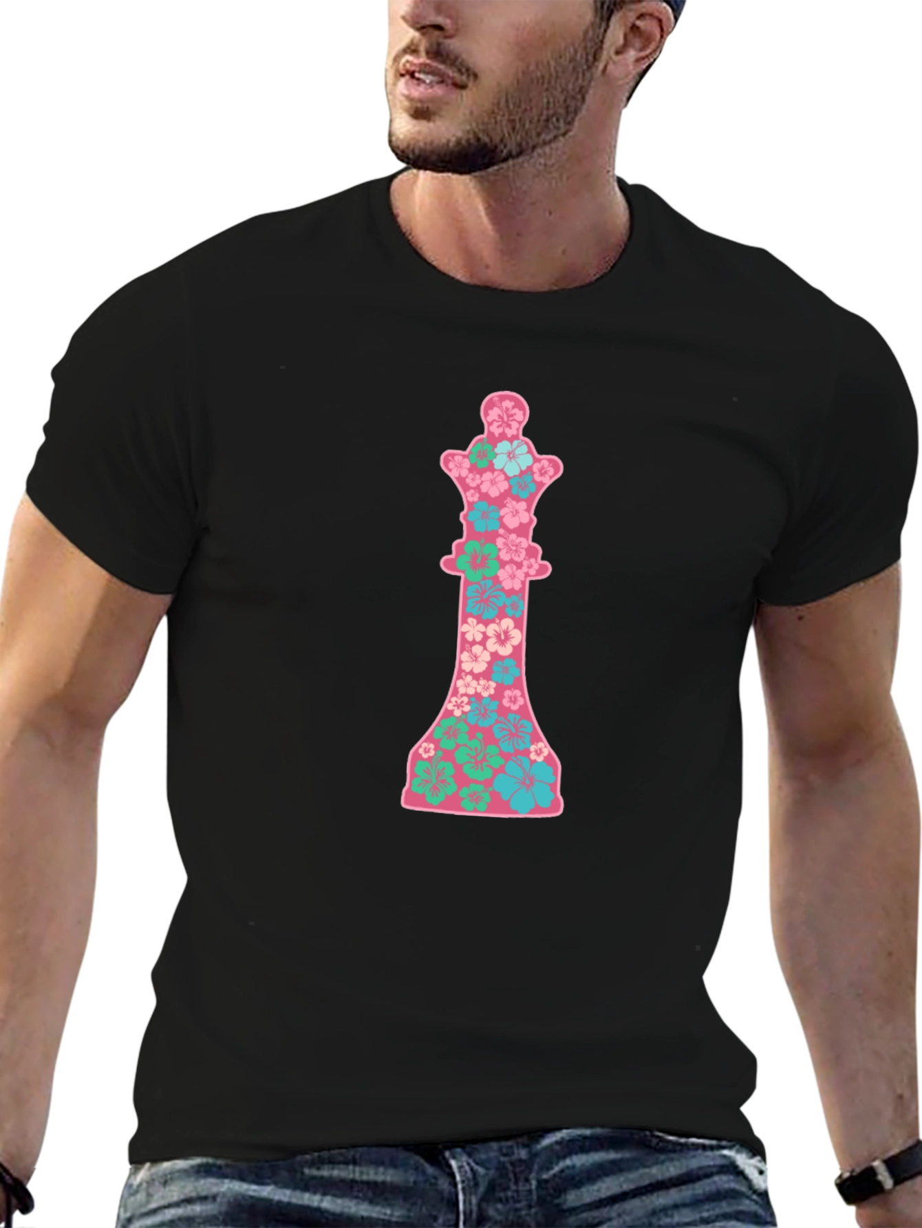 Black Floral Queen Graphic Tee view 6