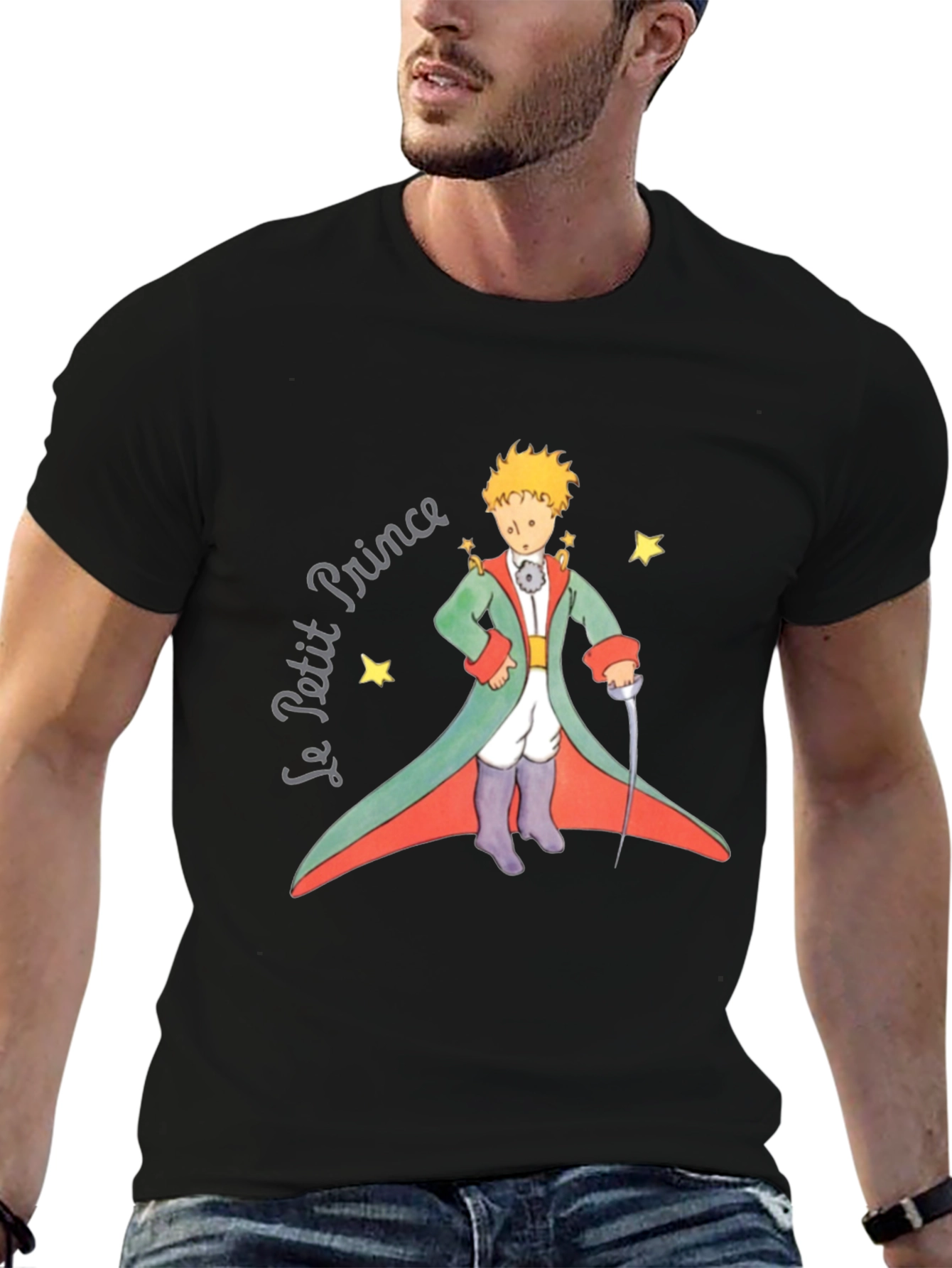 Le Petit Prince Graphic Tee - Black Cotton T-Shirt - 6