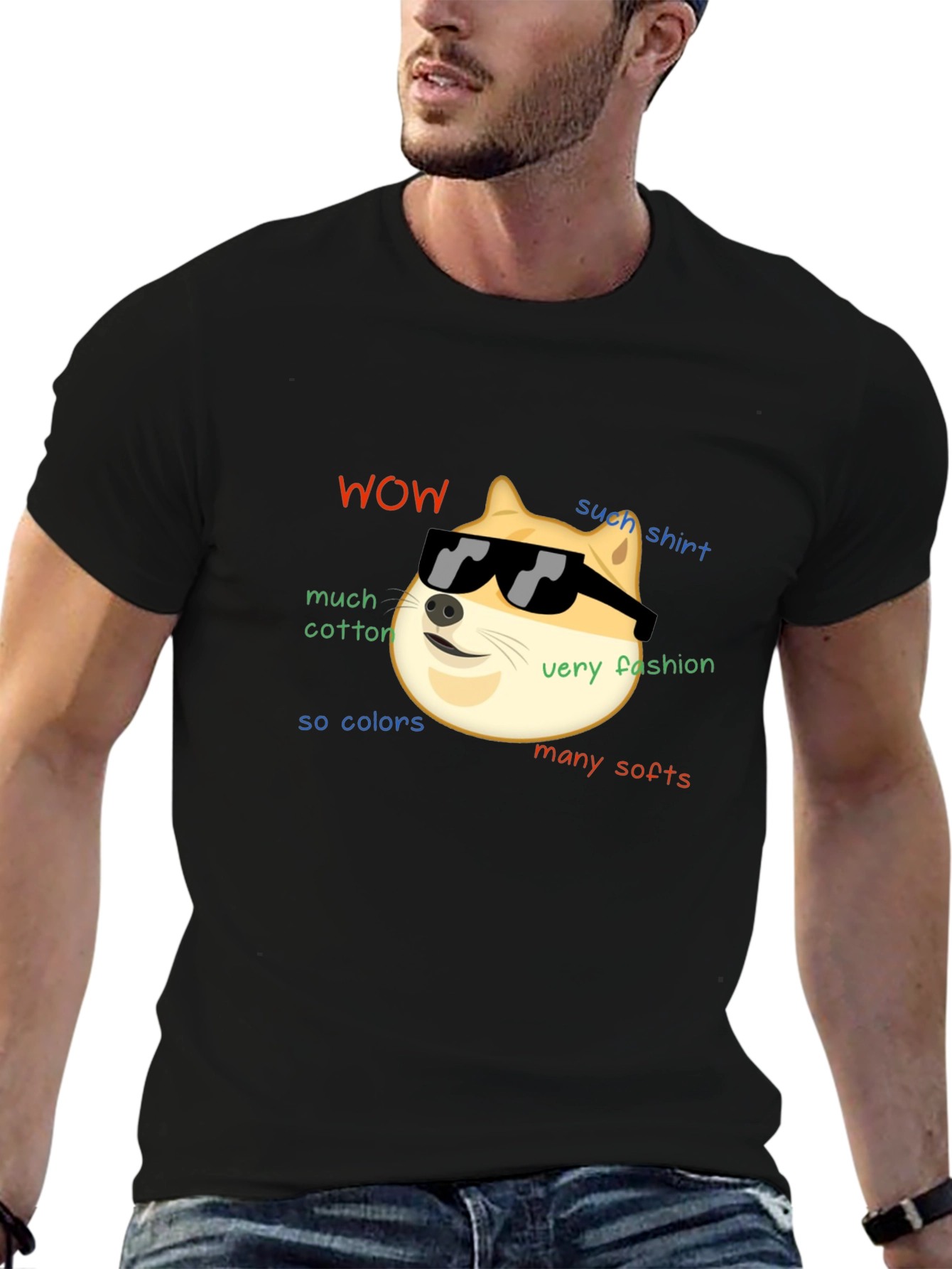 Black Doge Meme T-Shirt - Much Fashion, Very Soft view 6