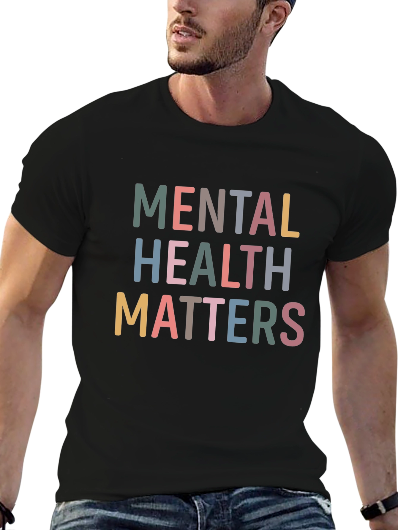 Black Mental Health Matters Graphic Tee view 6