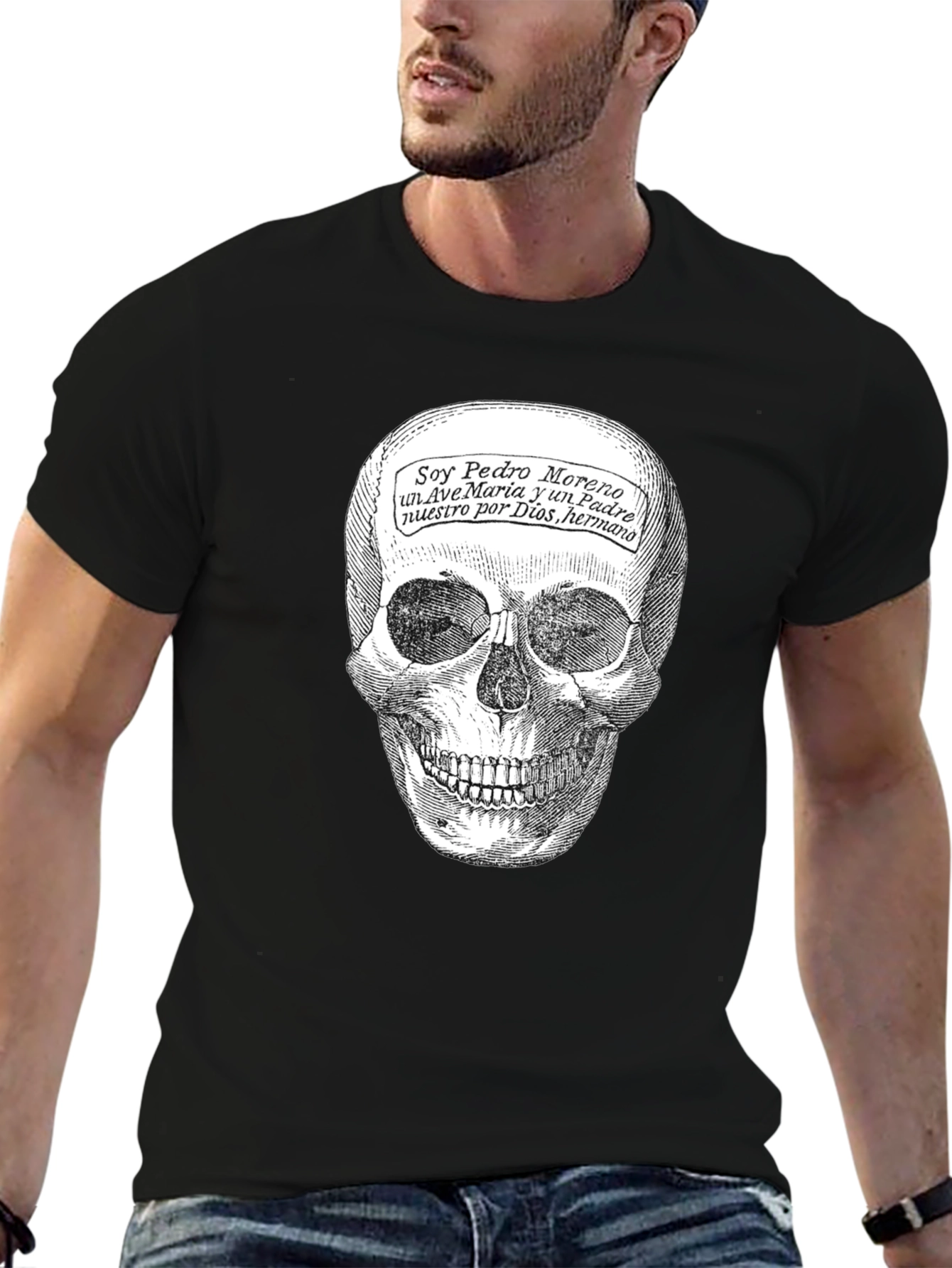 Black Skull Graphic T-Shirt -  Unique Death Motif Tee view 6