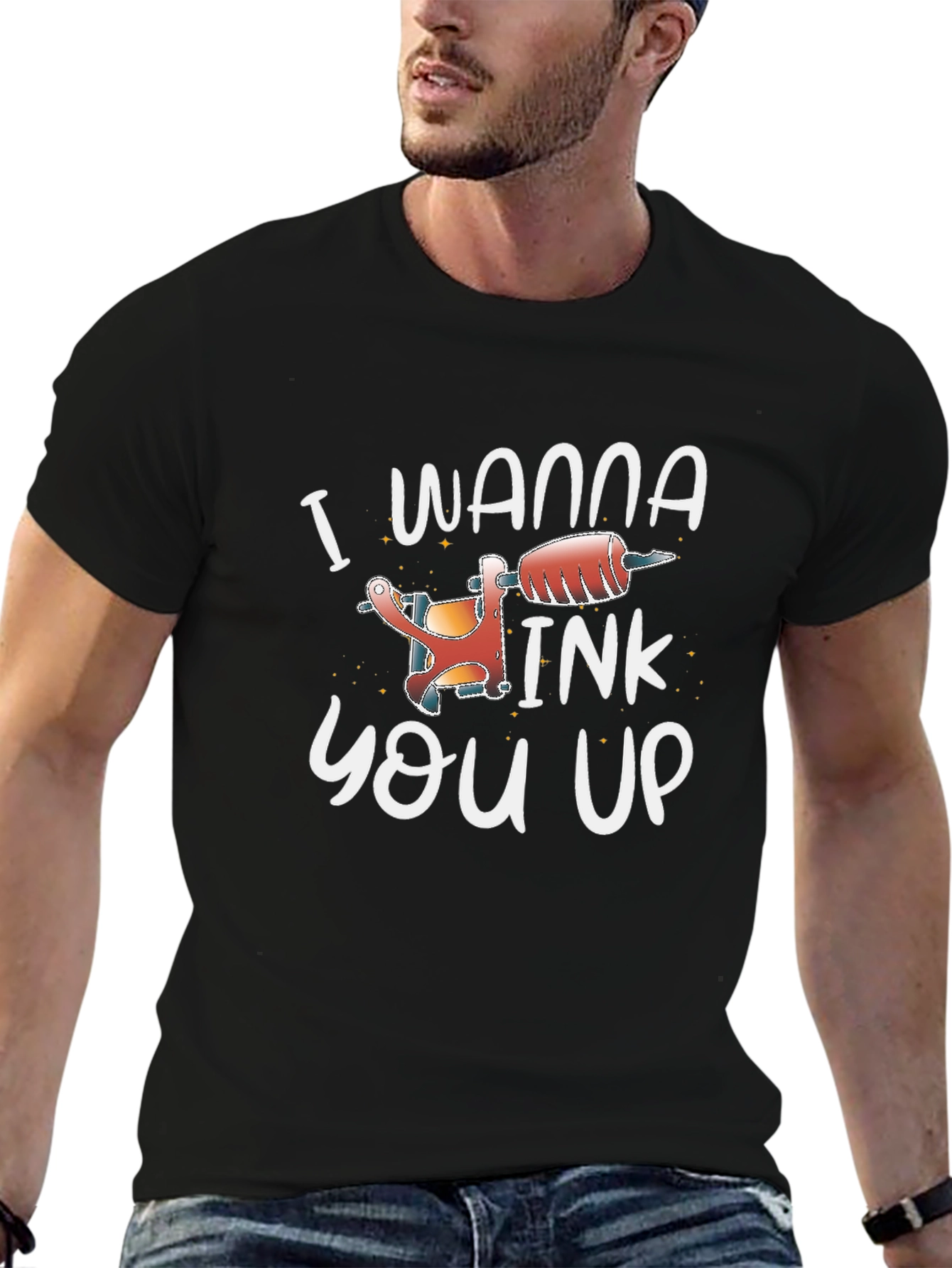 Black I Wanna Ink You Up Tattoo T-Shirt view 6