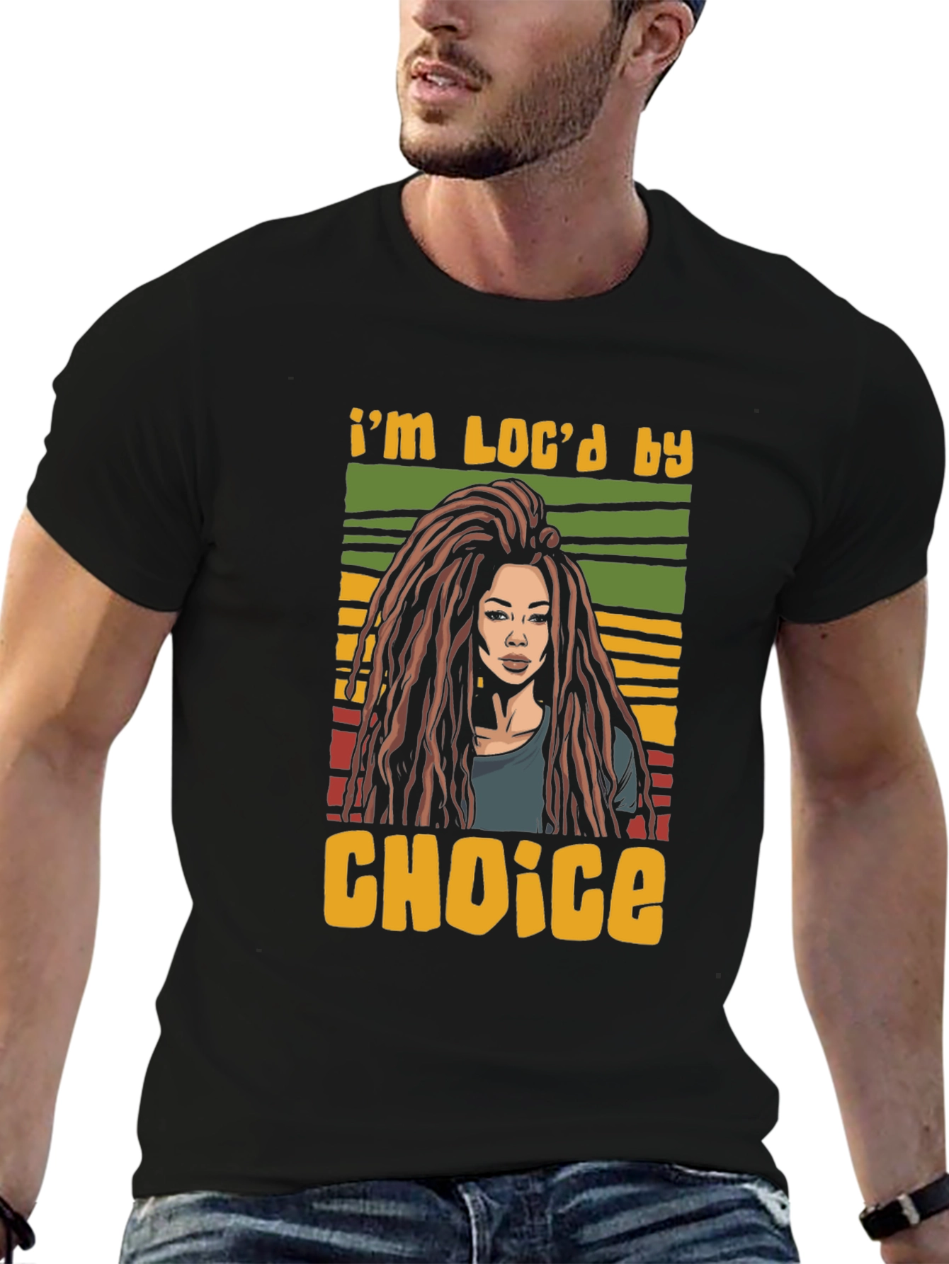 Black I'm Loc'd By Choice Graphic Tee view 6