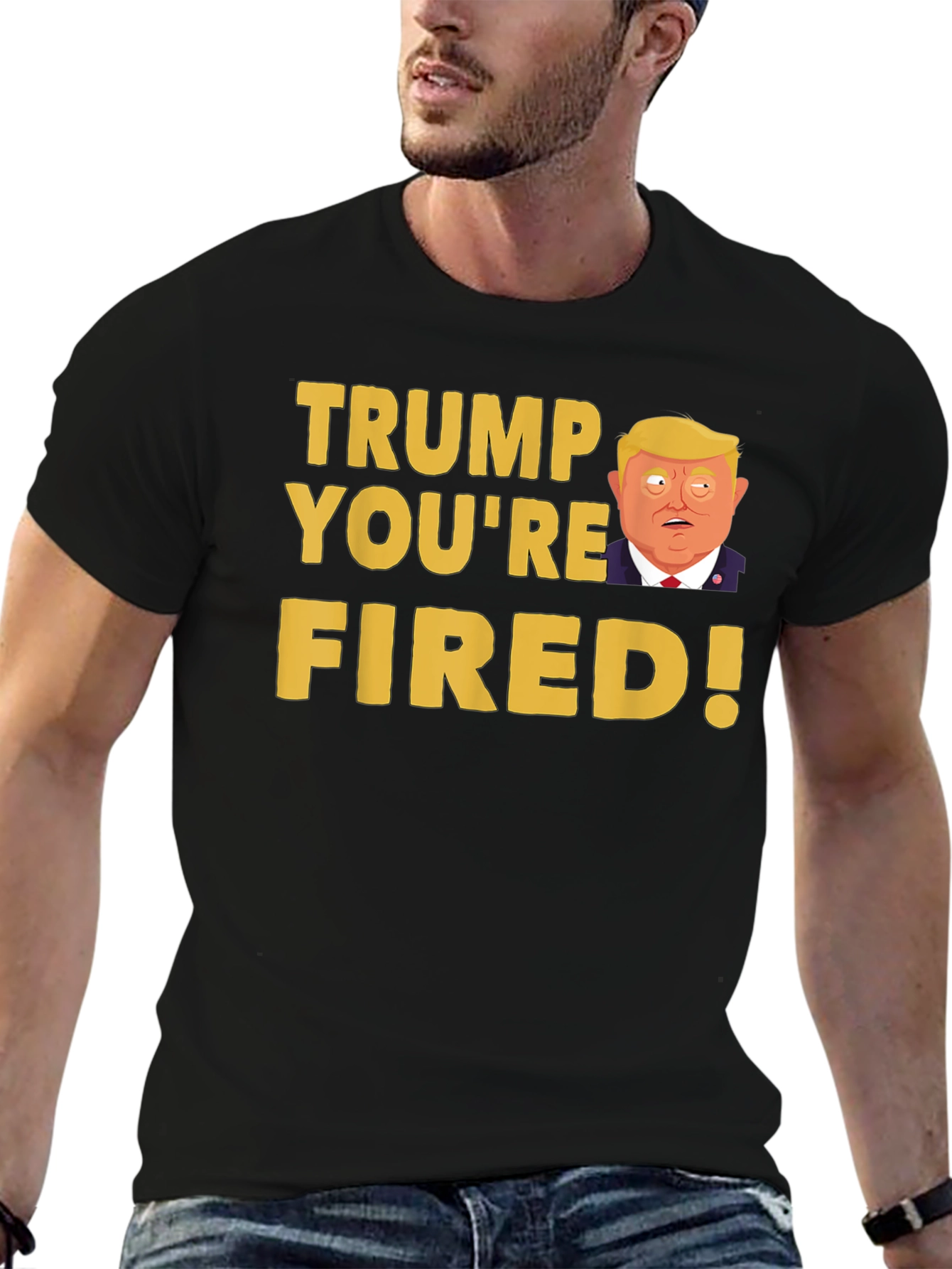 Black Trump You're Fired! Graphic Tee view 6