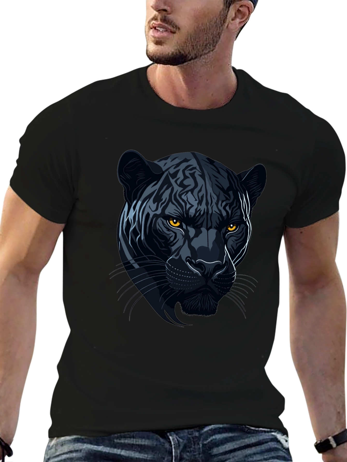 Black Black Panther Graphic Tee - Mens Casual view 6