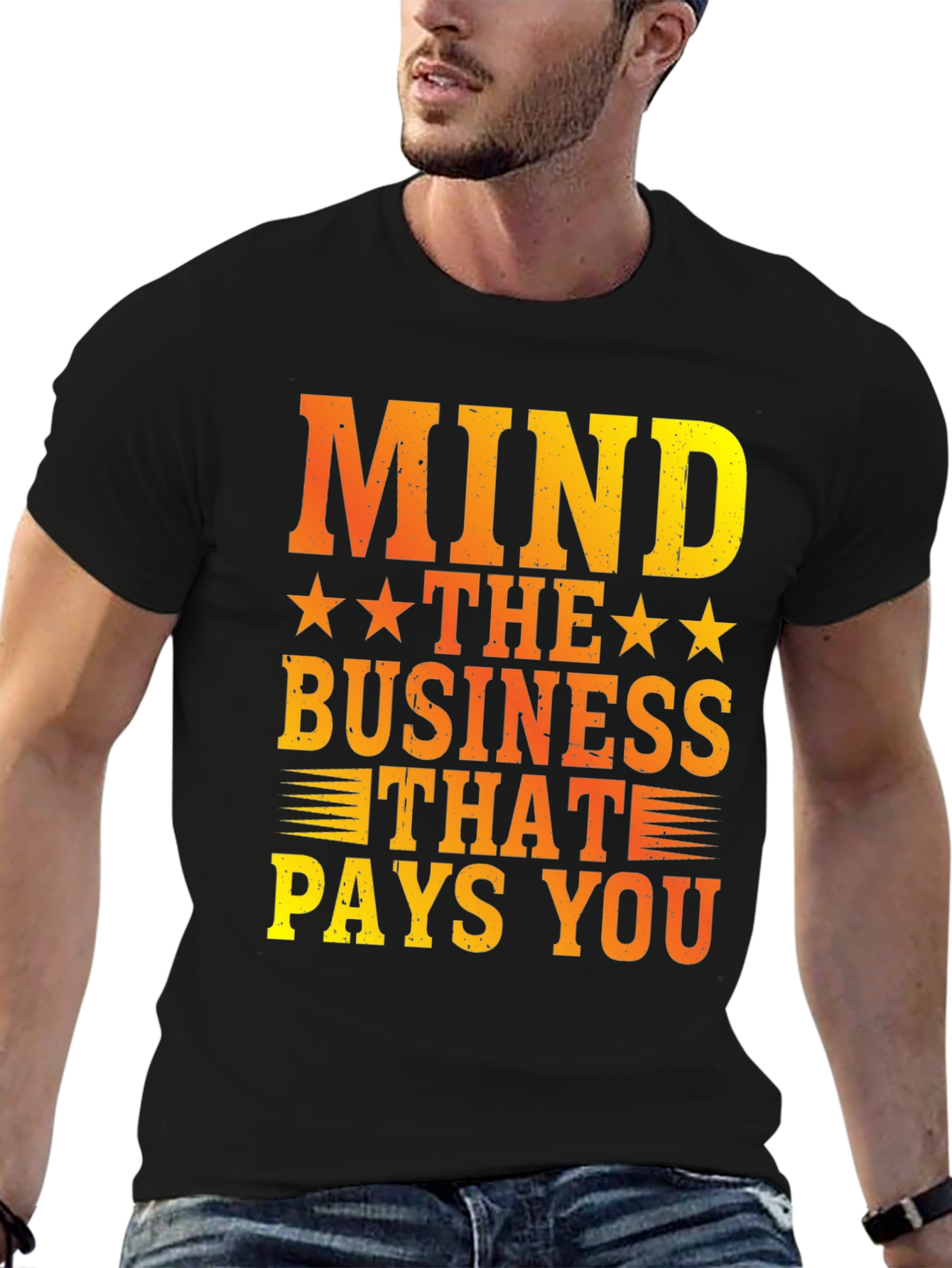 Black Mind The Business That Pays You Graphic Tee view 6