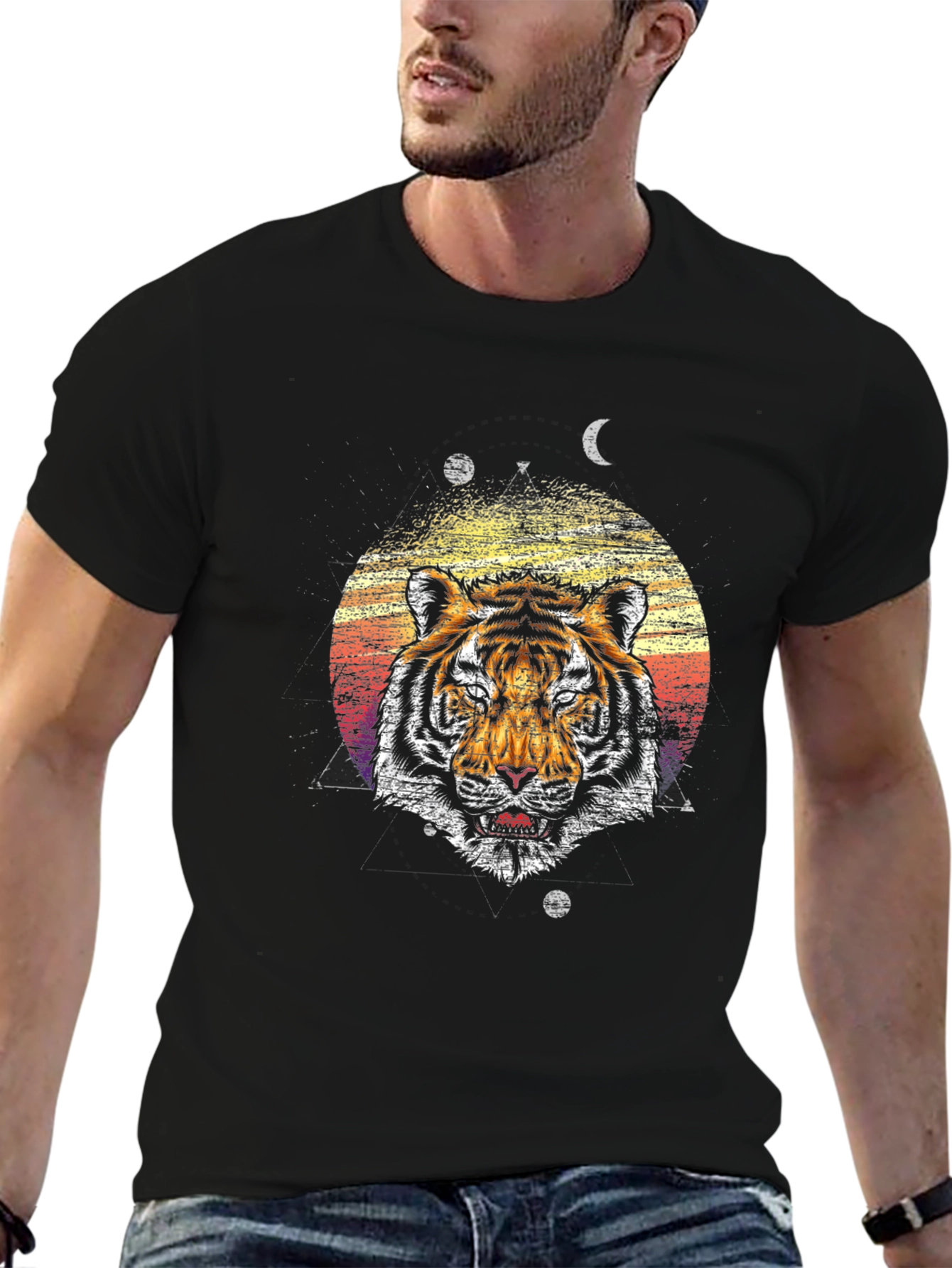 Black Tiger Graphic Tee - Cool Animal Design Shirt view 6