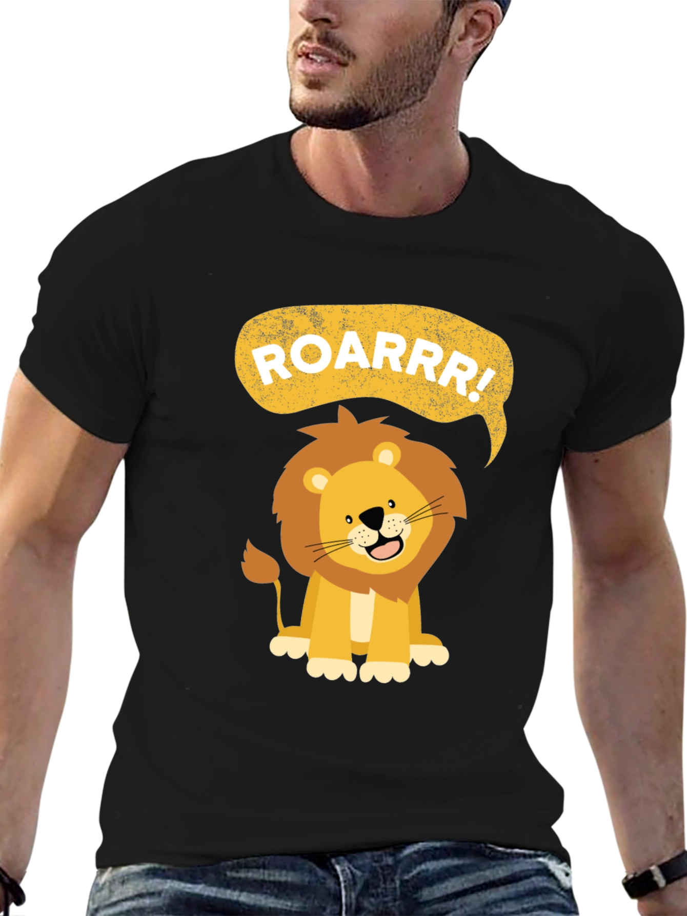 Black Lion "ROARRR" Graphic T-Shirt view 6