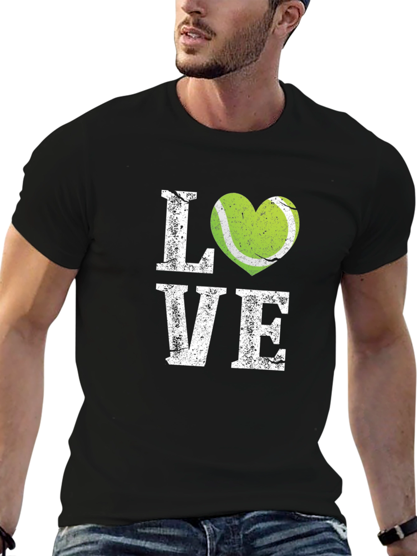 Black Tennis Love Graphic T-Shirt view 6