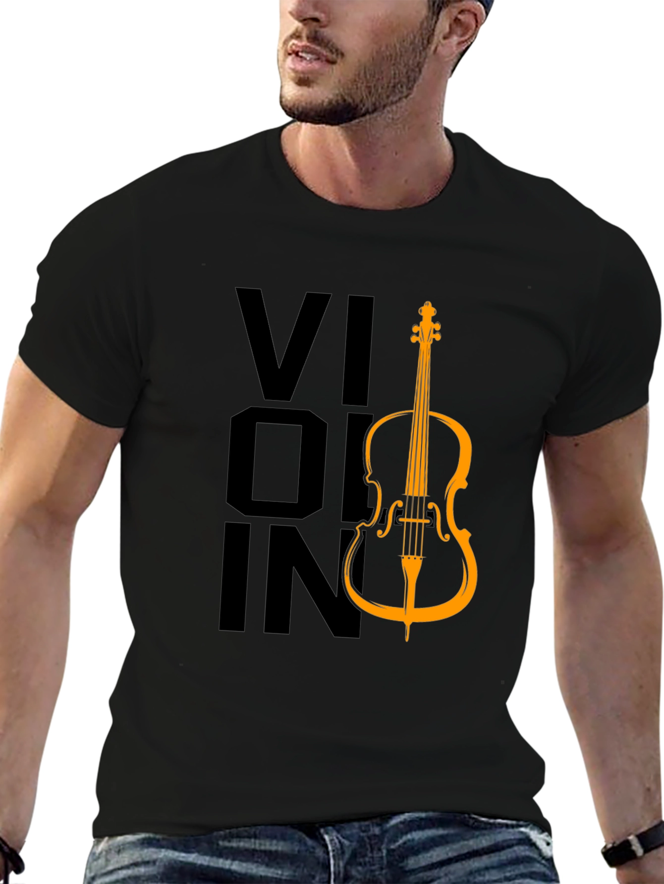 Black Violin Graphic Tee - Classic Music Lover T-Shirt view 6