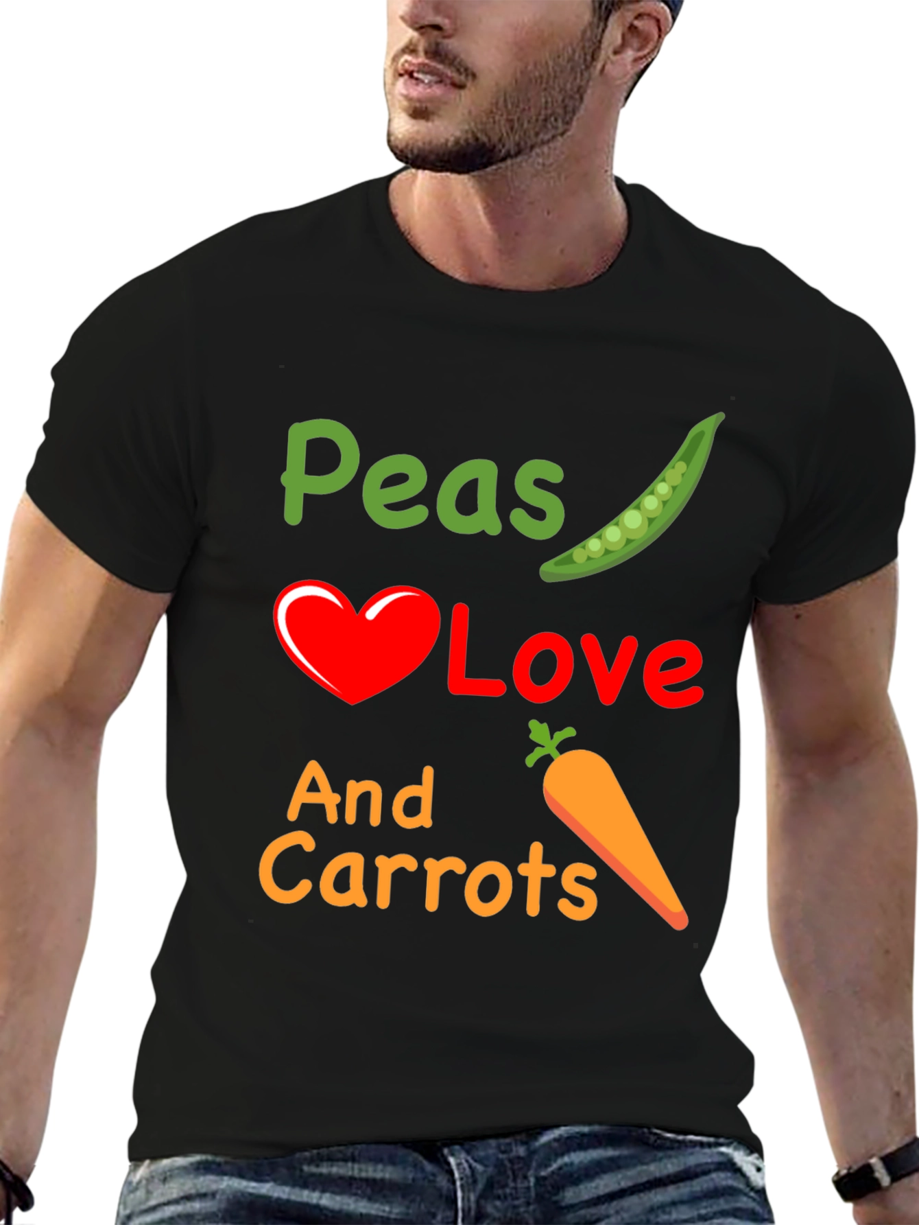 Black Peas Love And Carrots Graphic T-Shirt view 6
