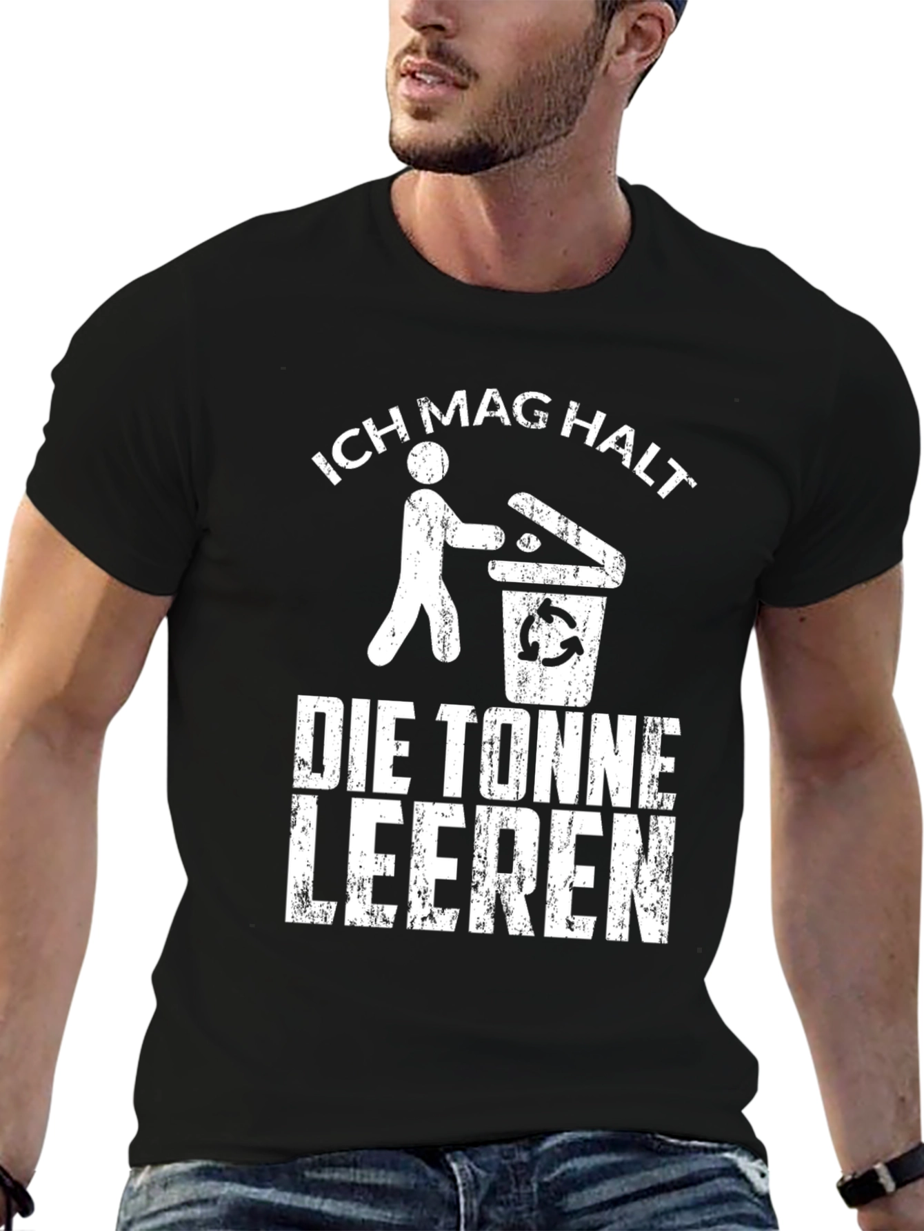 Black Ich Mag Halt T-Shirt - Novelty Recycling Humor Tee view 6