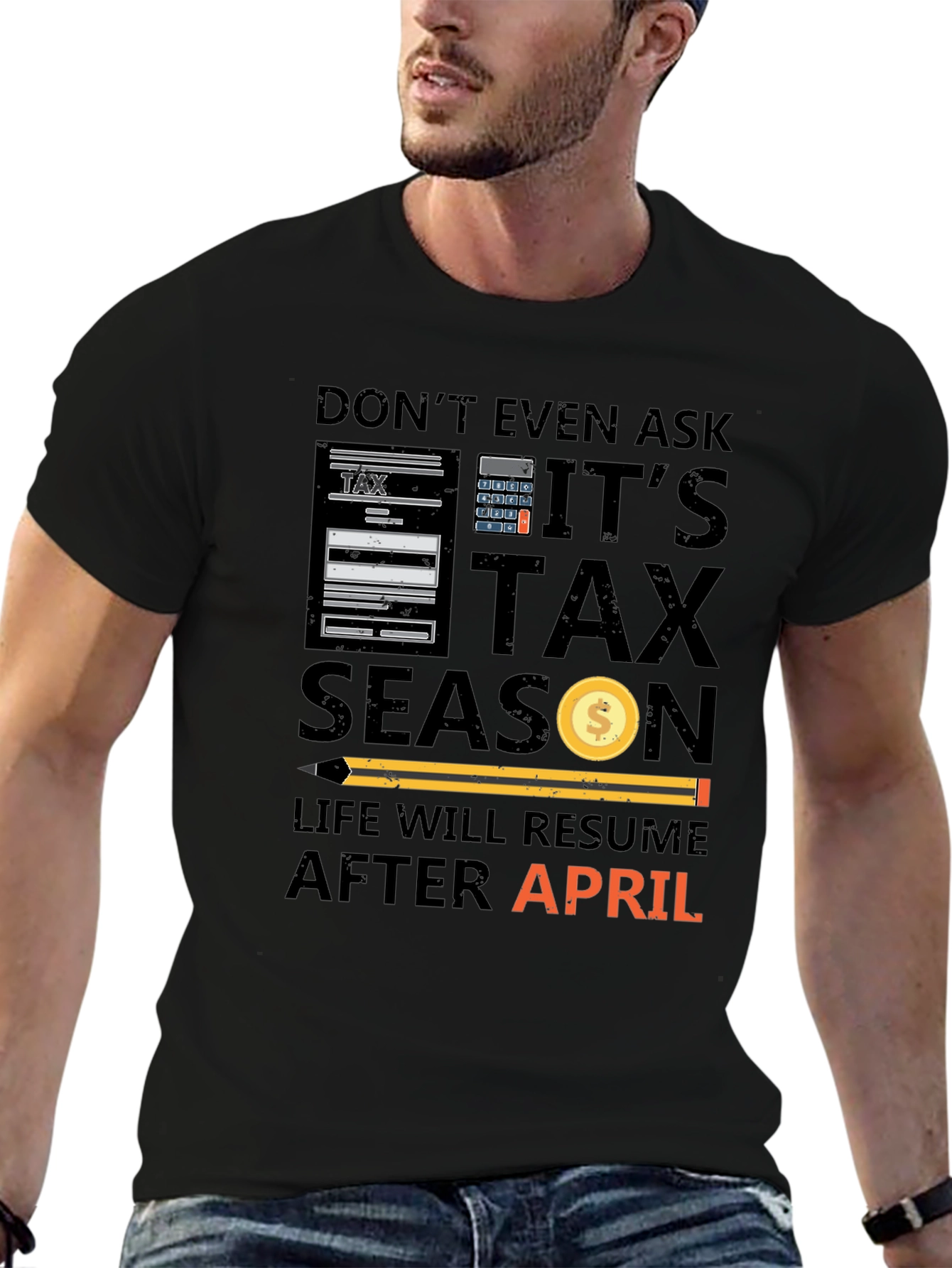 Black Don't Ask Tax Season T-Shirt view 6