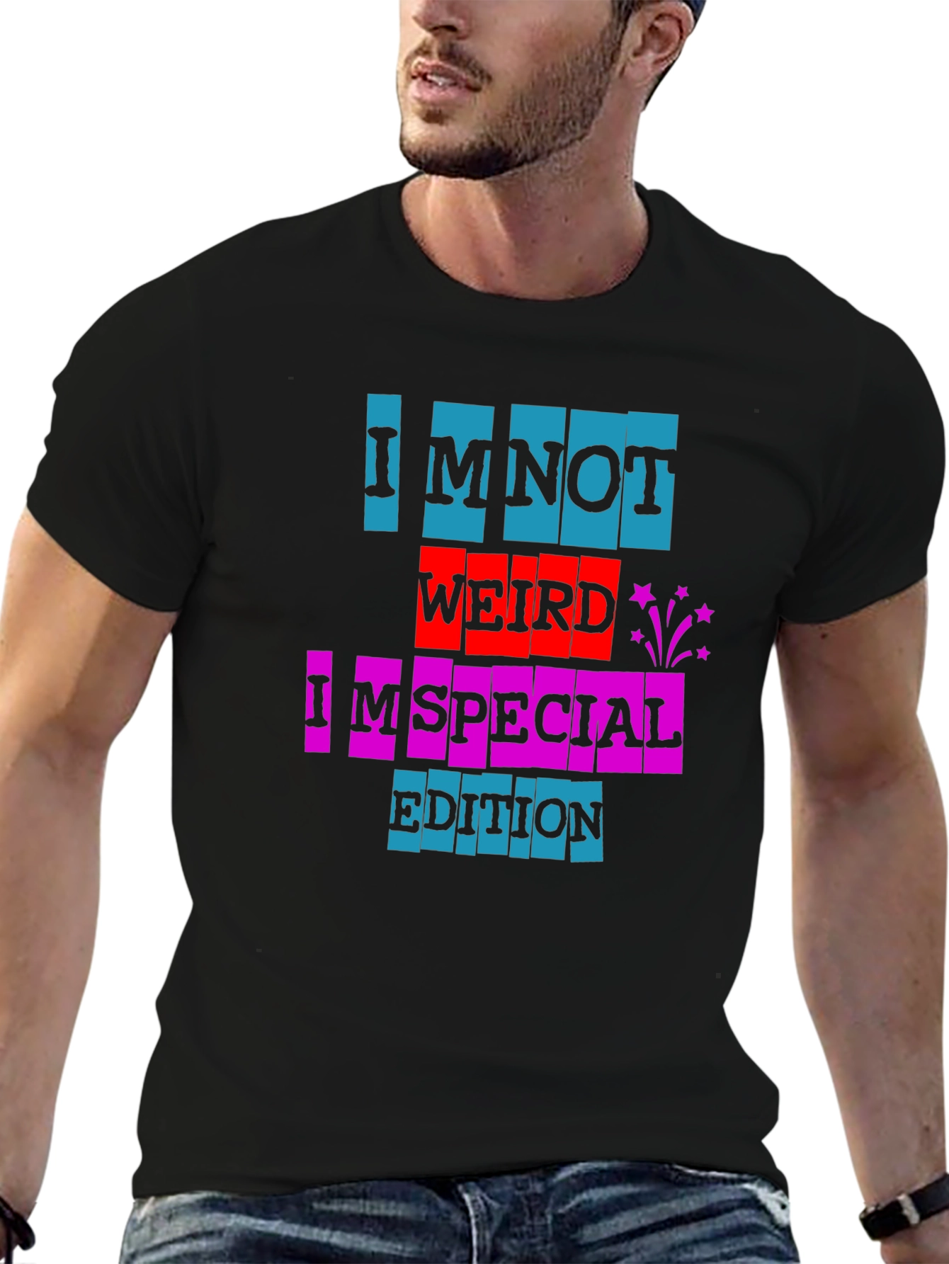 Black I'm Not Weird I'm Special Edition T-Shirt view 6