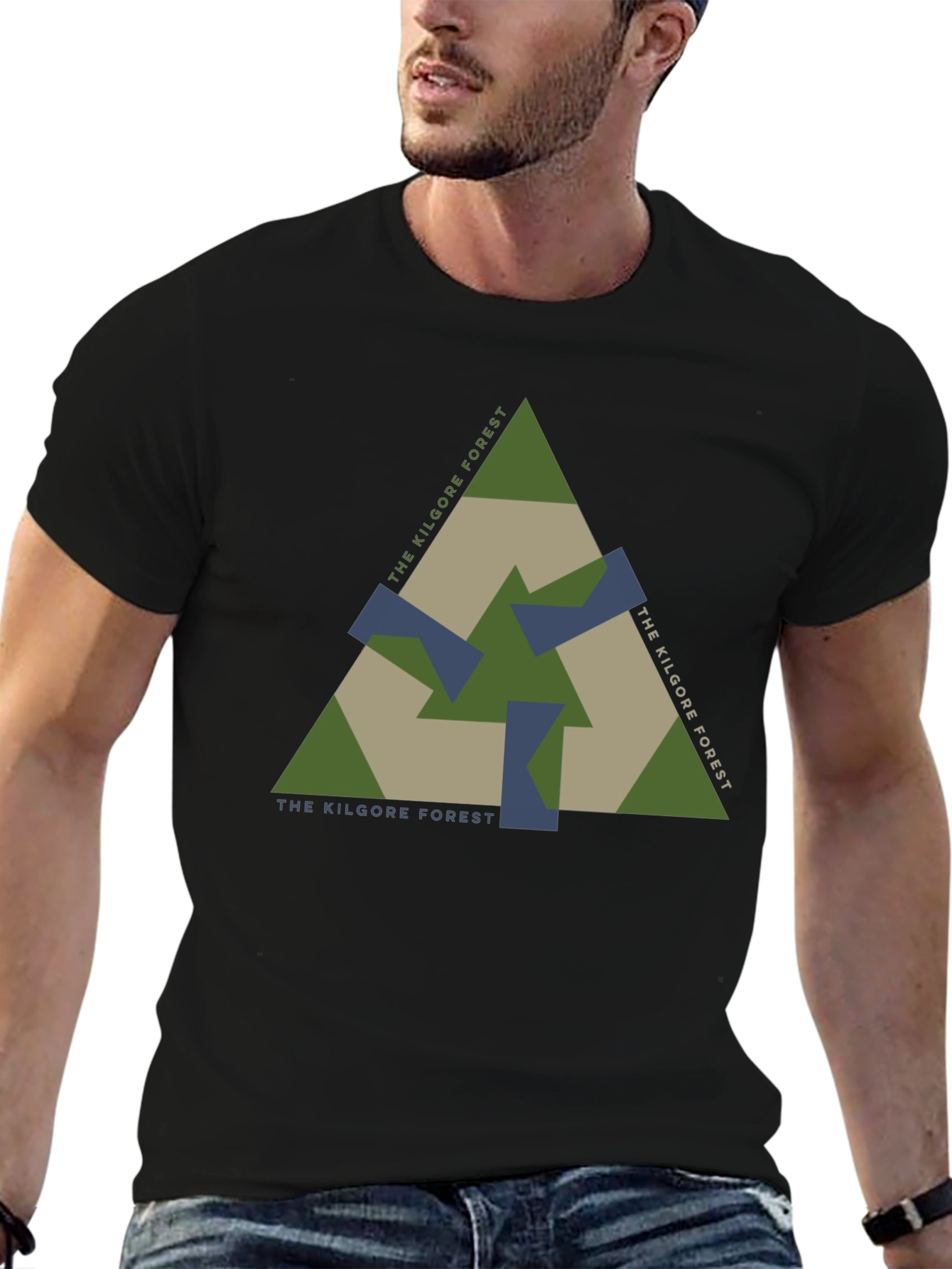 Black The Kilgore Forest Graphic T-Shirt - Nature Inspired Design view 6