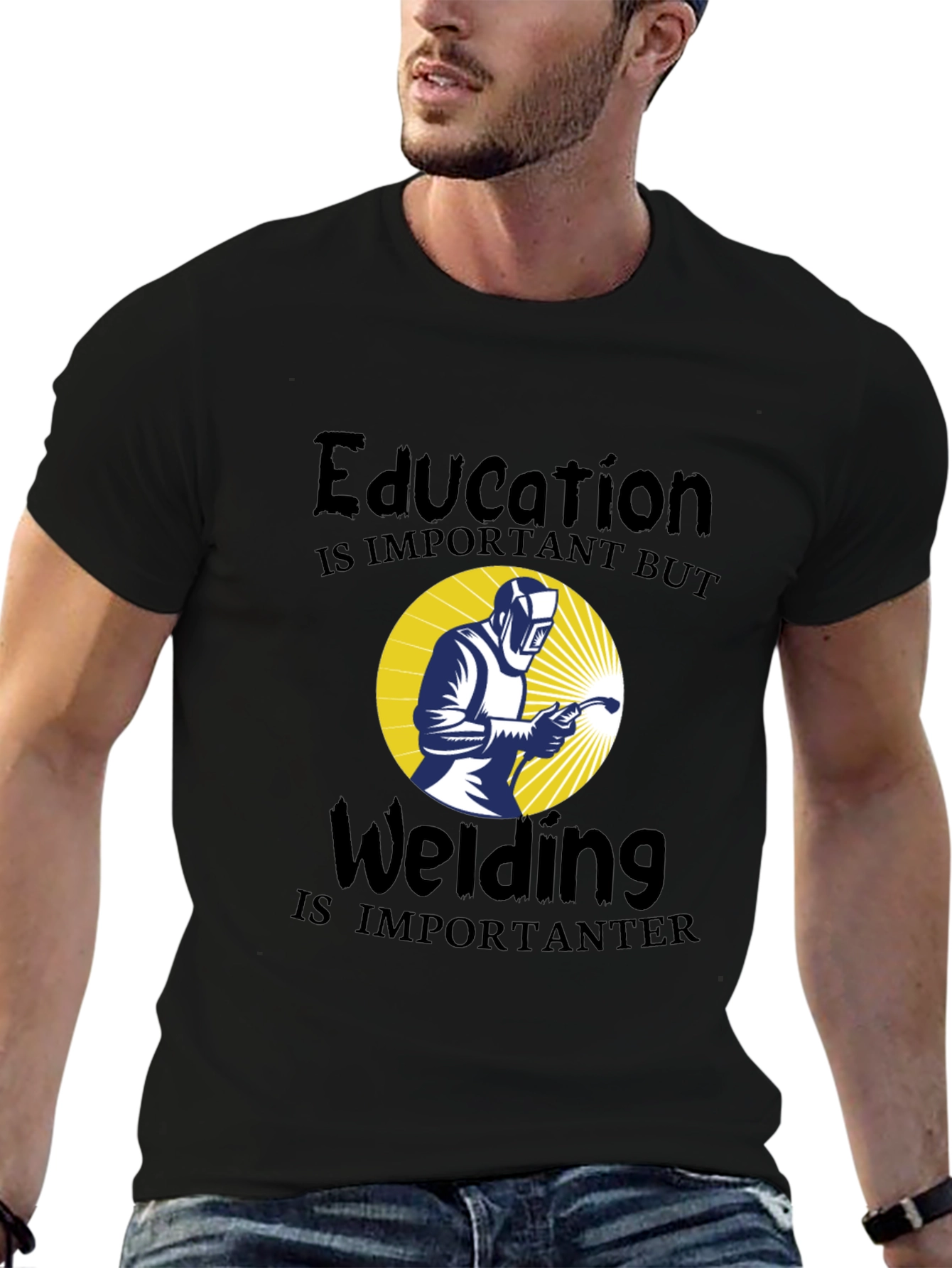 Black Welding is Importanter T-Shirt view 6
