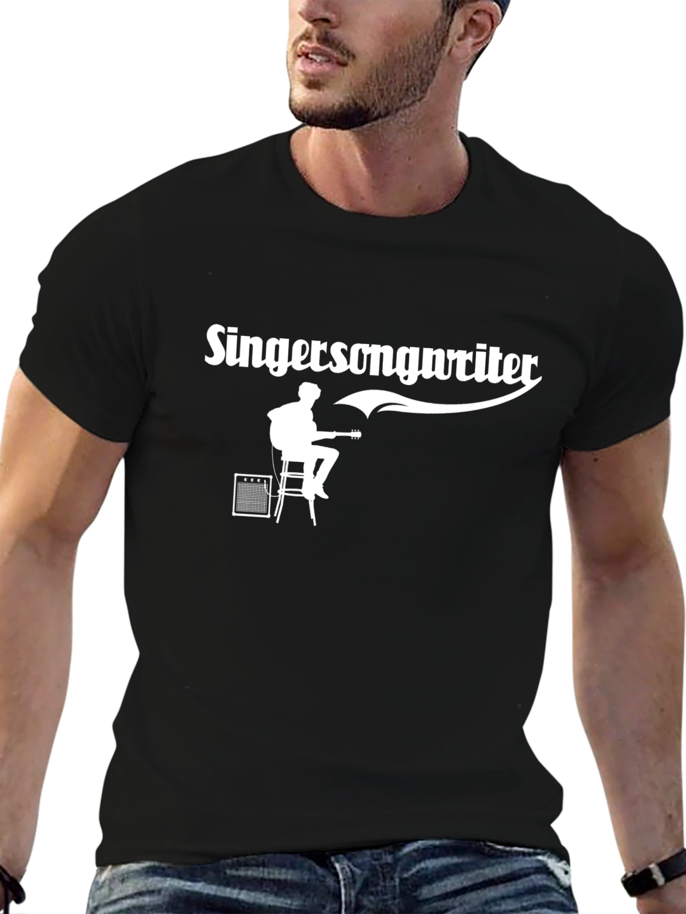 Black Singer Songwriter Graphic T-Shirt view 6