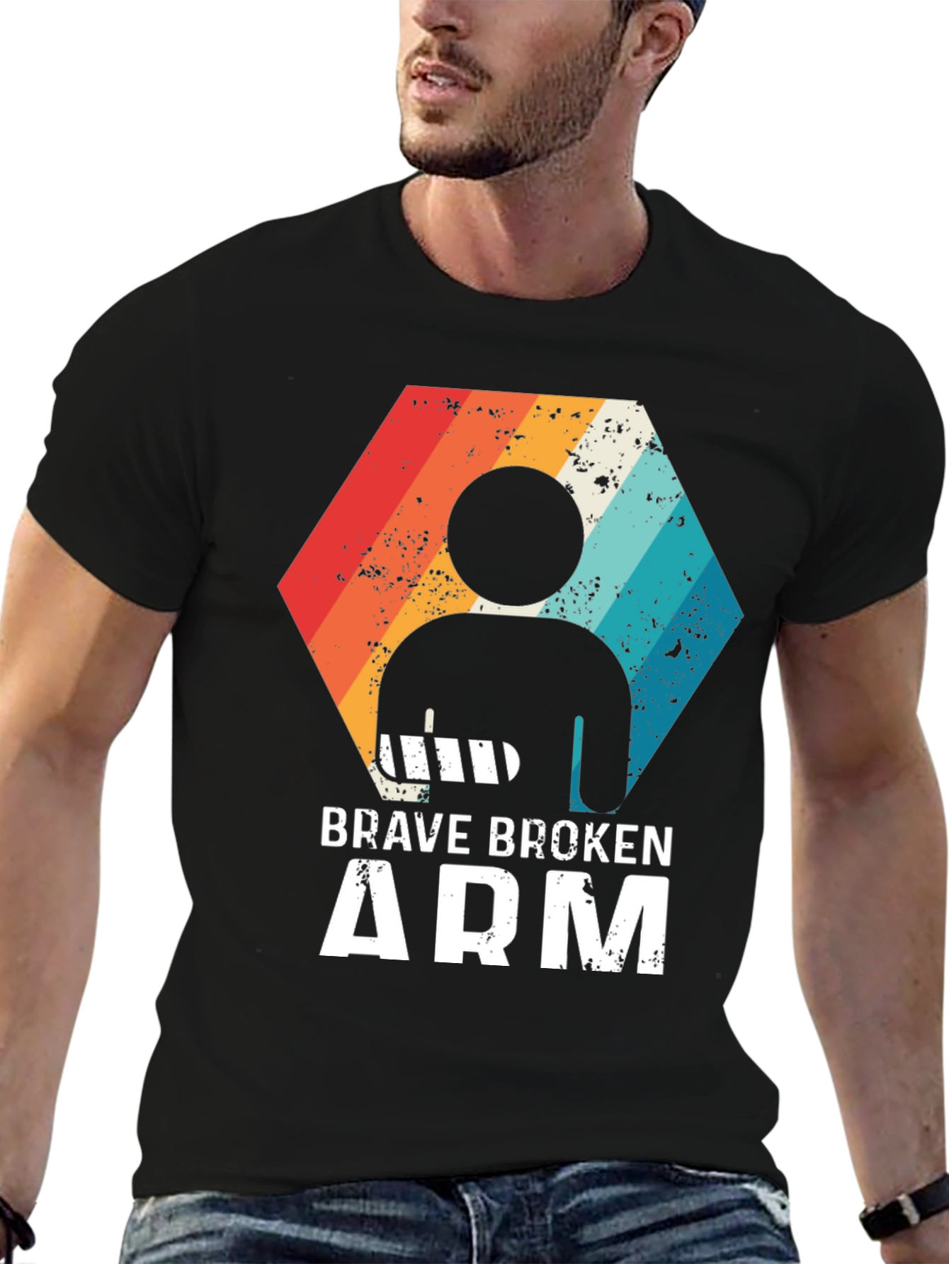 Black Brave Broken Arm T-Shirt view 6
