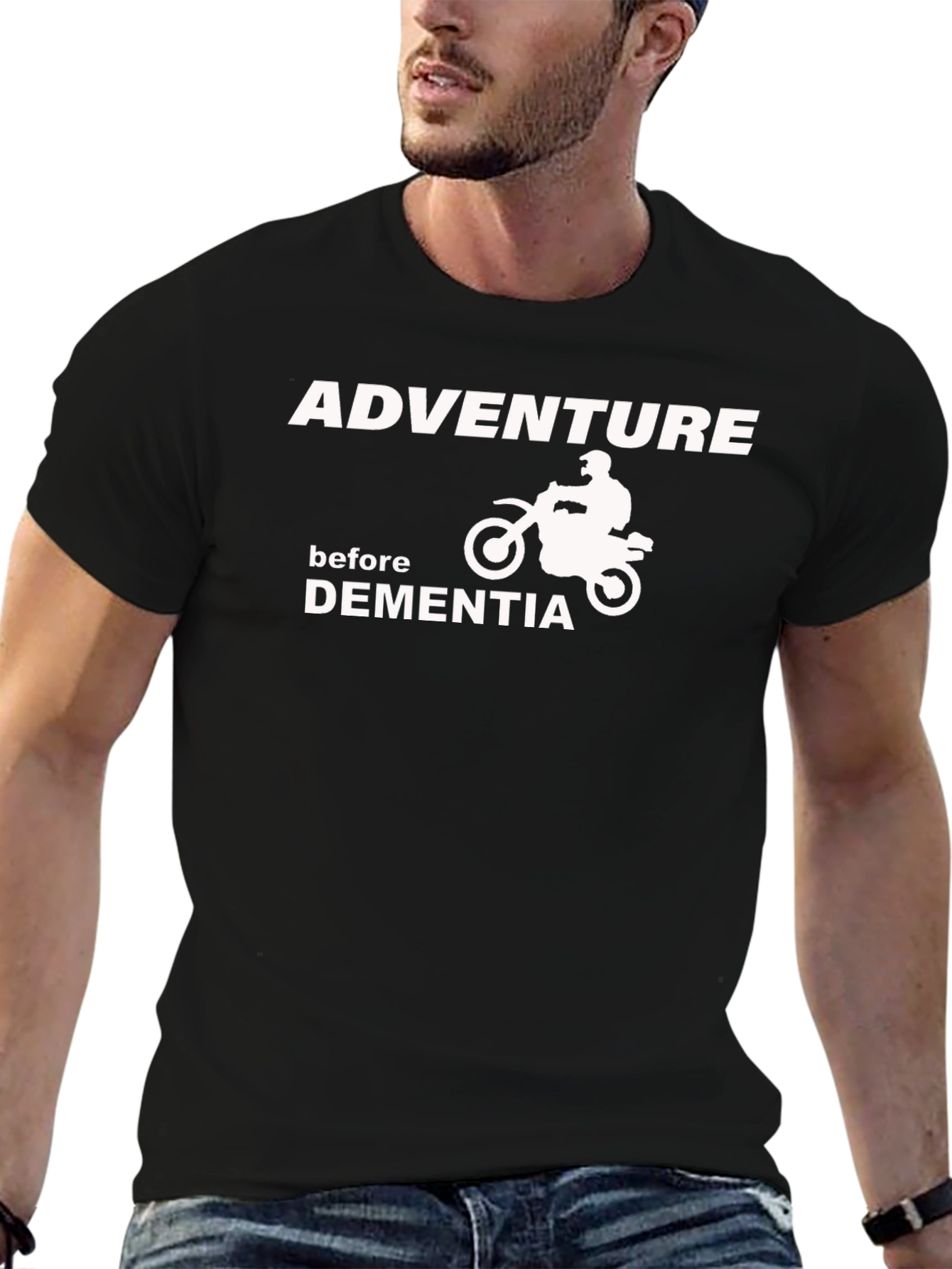 Black Adventure Before Dementia Graphic T-Shirt view 6