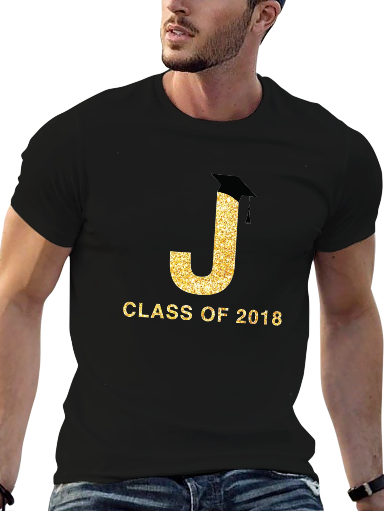 Black Class of 2018 Graduation T-Shirt view 6