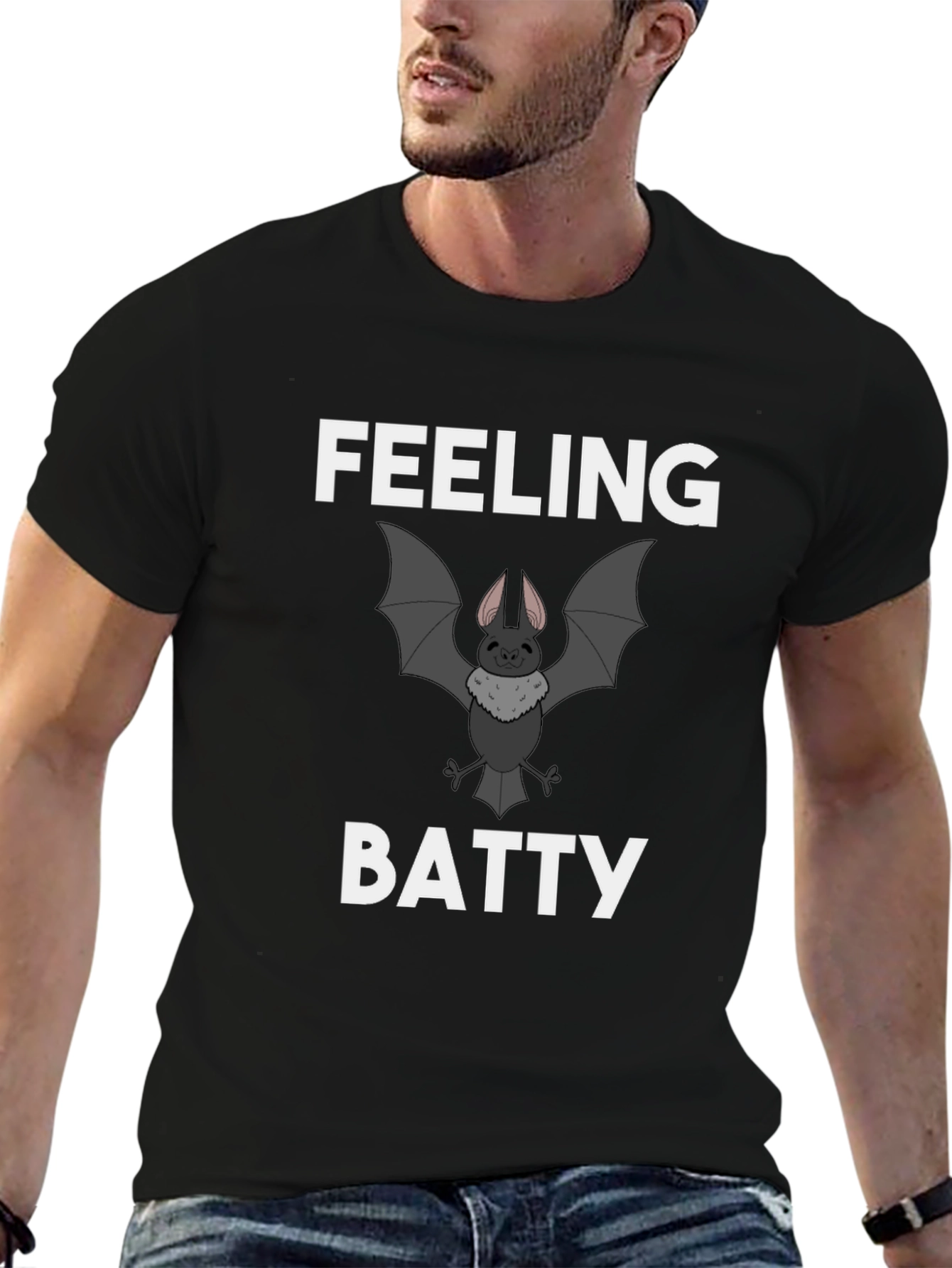 Black Feeling Batty Graphic Tee view 6
