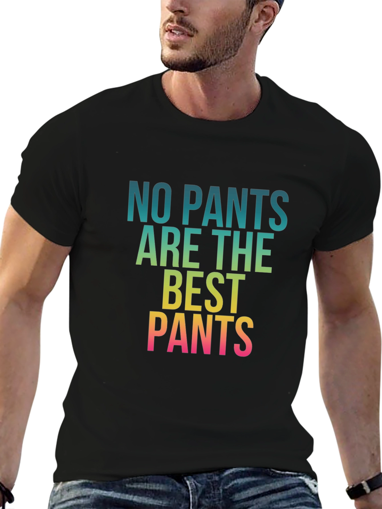 Black No Pants Are The Best Pants Graphic Tee view 6