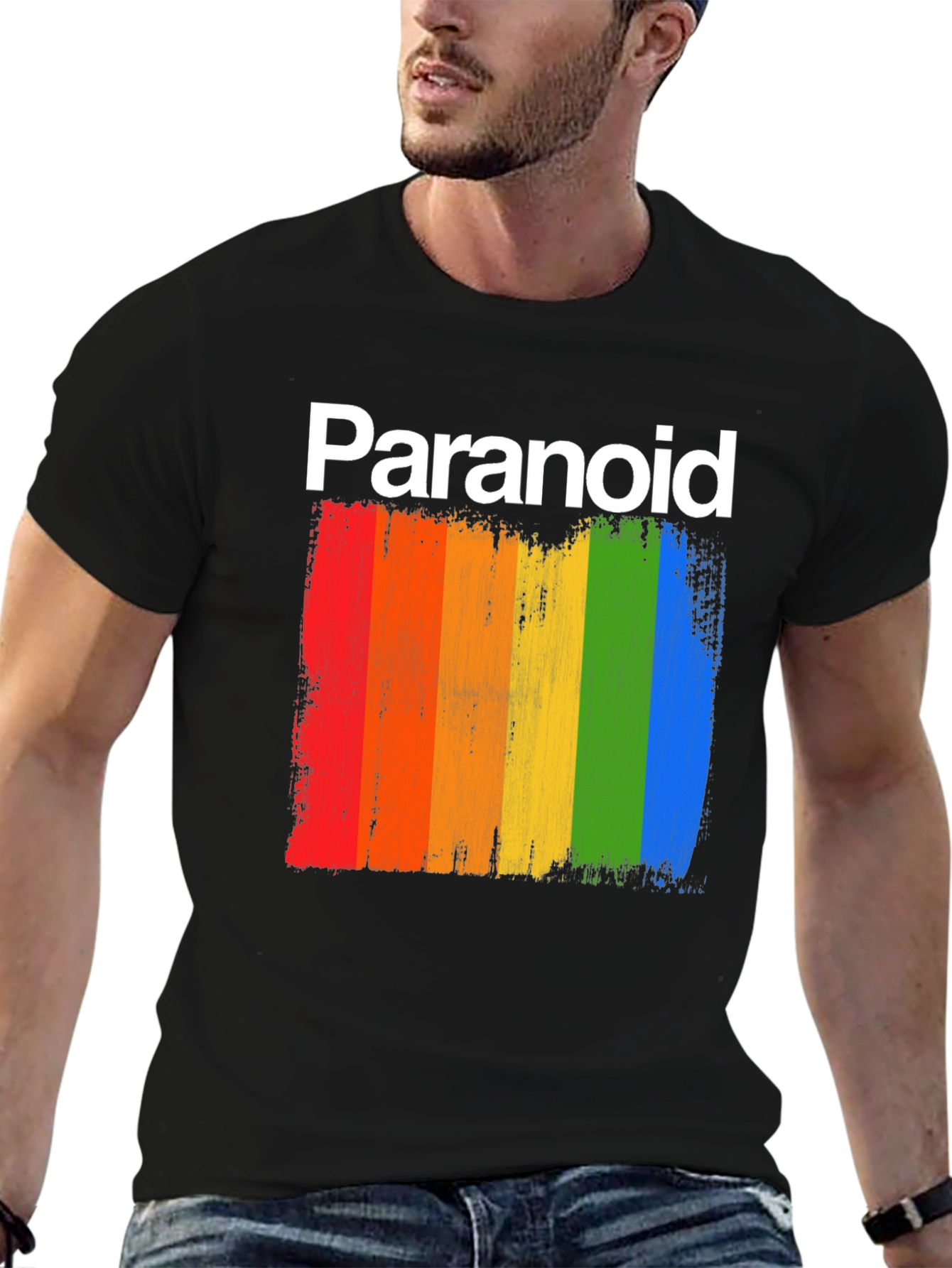 Black Paranoid Pride Graphic T-Shirt - Soft Cotton Blend view 6