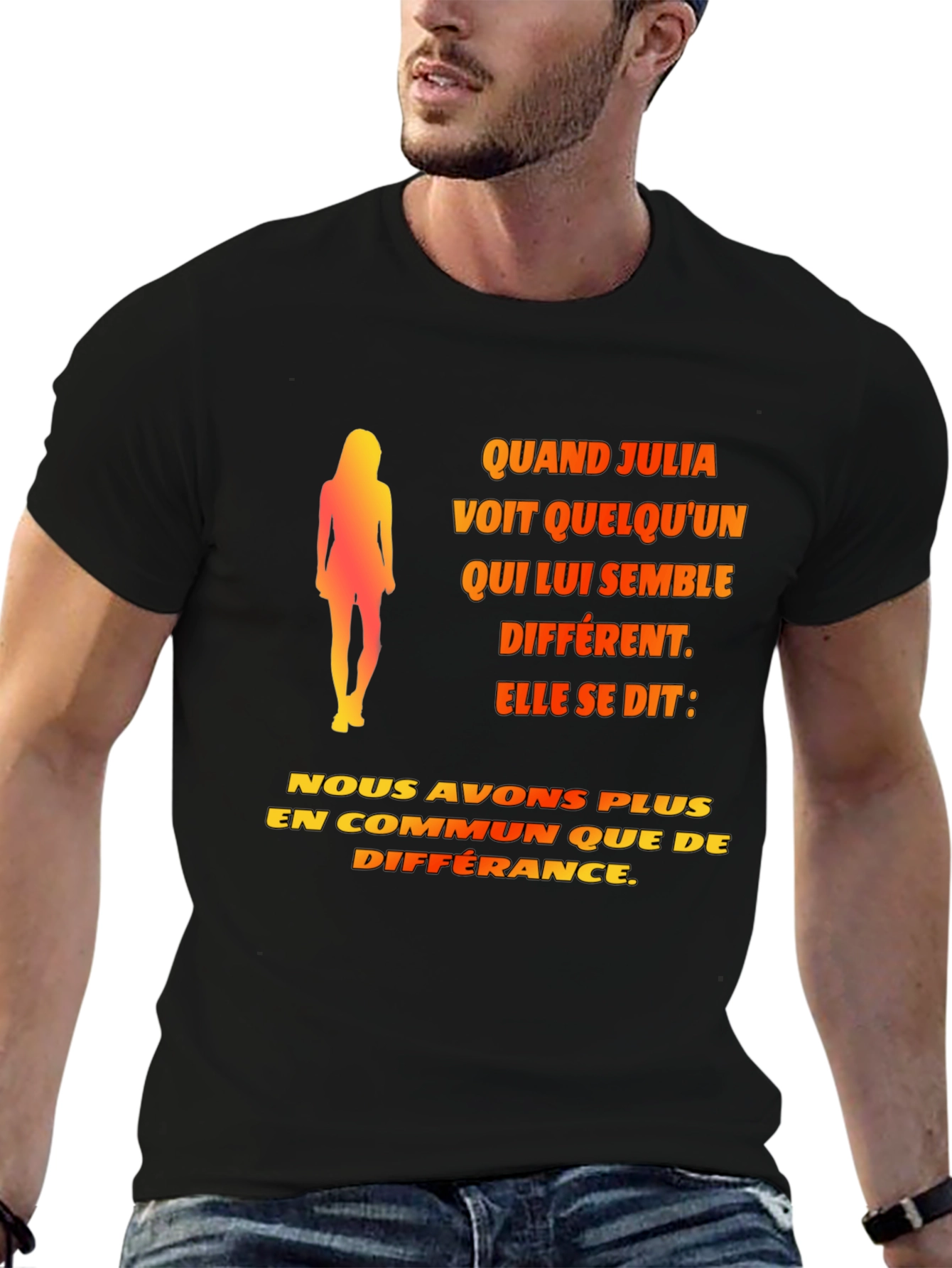 Black Quand Julia T-Shirt - Unisex Novelty Tee view 6
