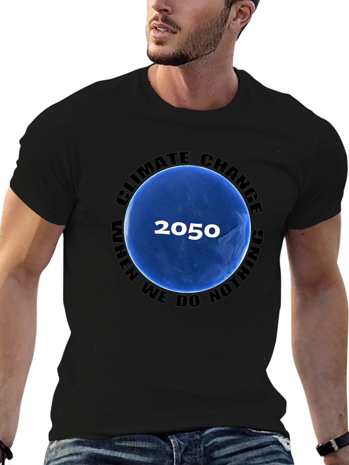 Black Climate Change 2050 T-Shirt view 6