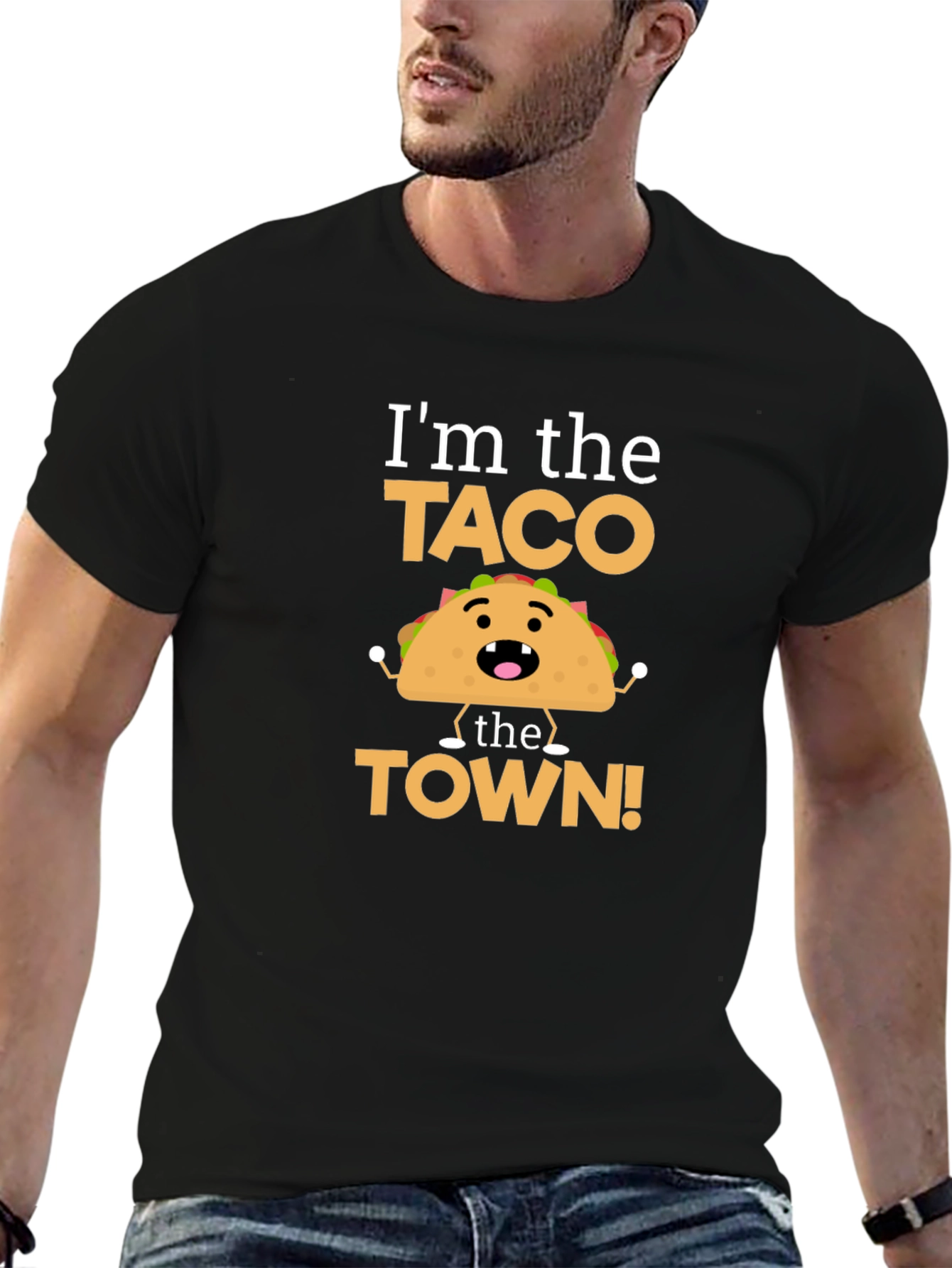 Black I'm the Taco the Town Funny T-Shirt view 6