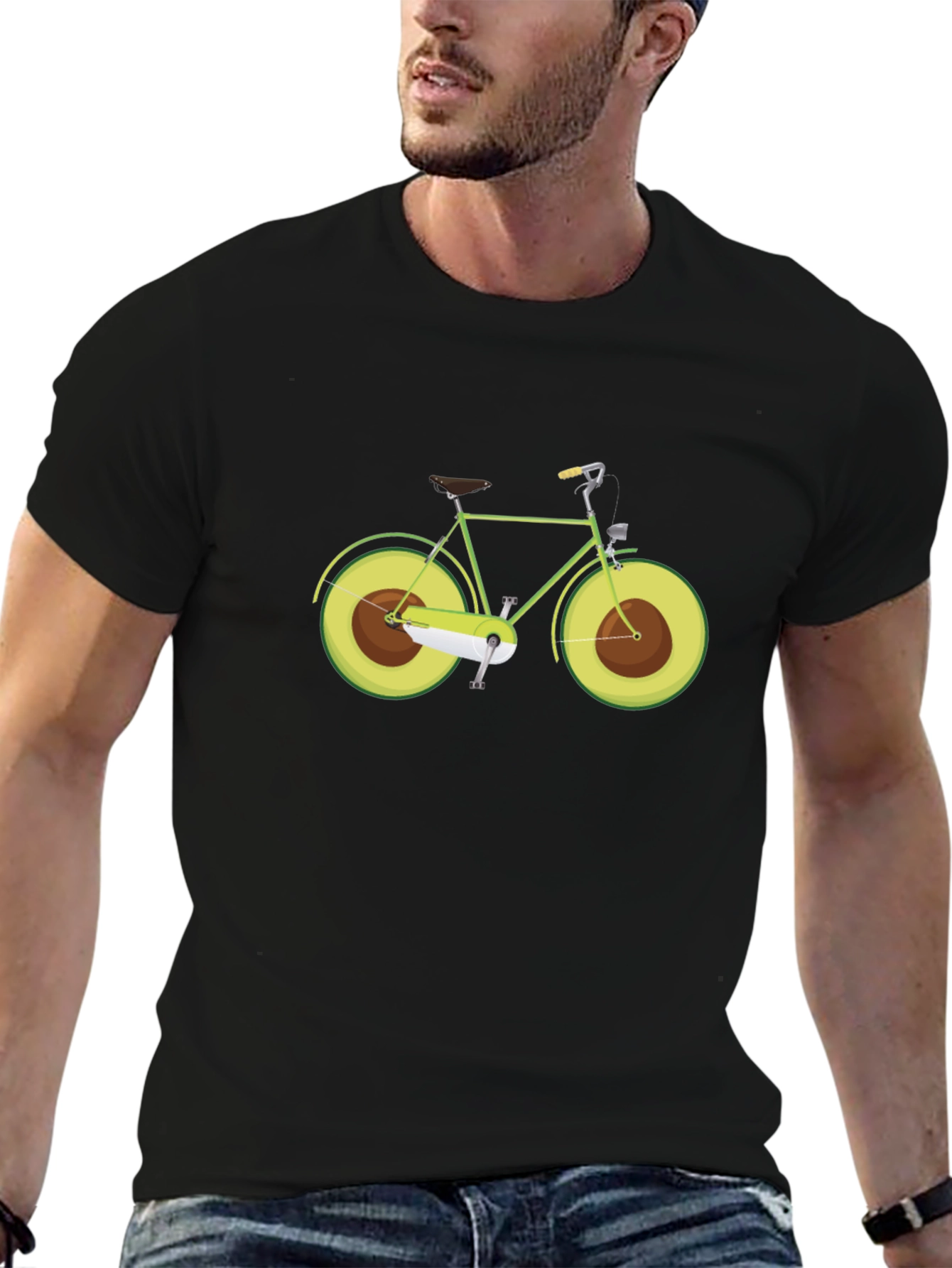 Black Avocado Bicycle Graphic Tee view 6