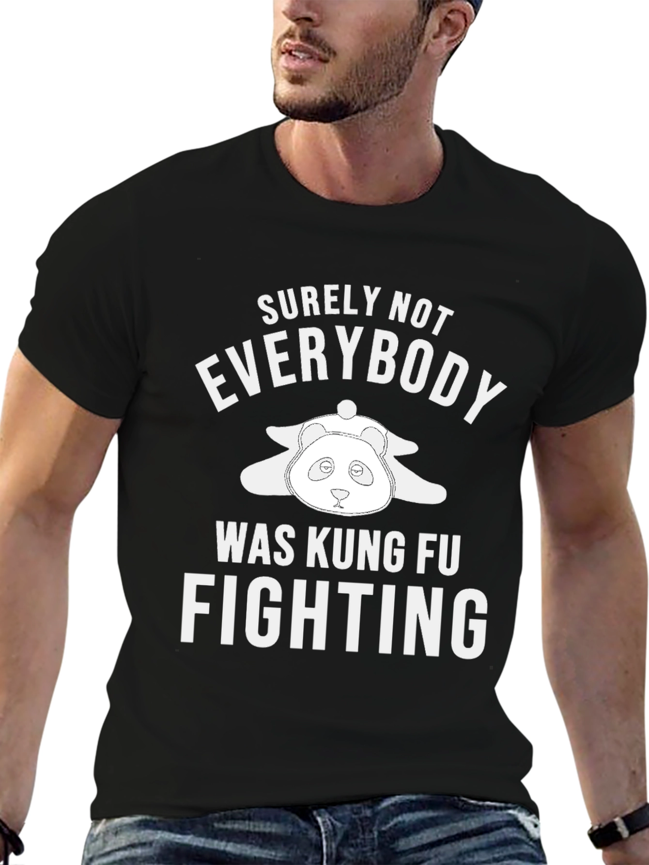 Black Surely Not Everybody Was Kung Fu Fighting Graphic Tee view 6