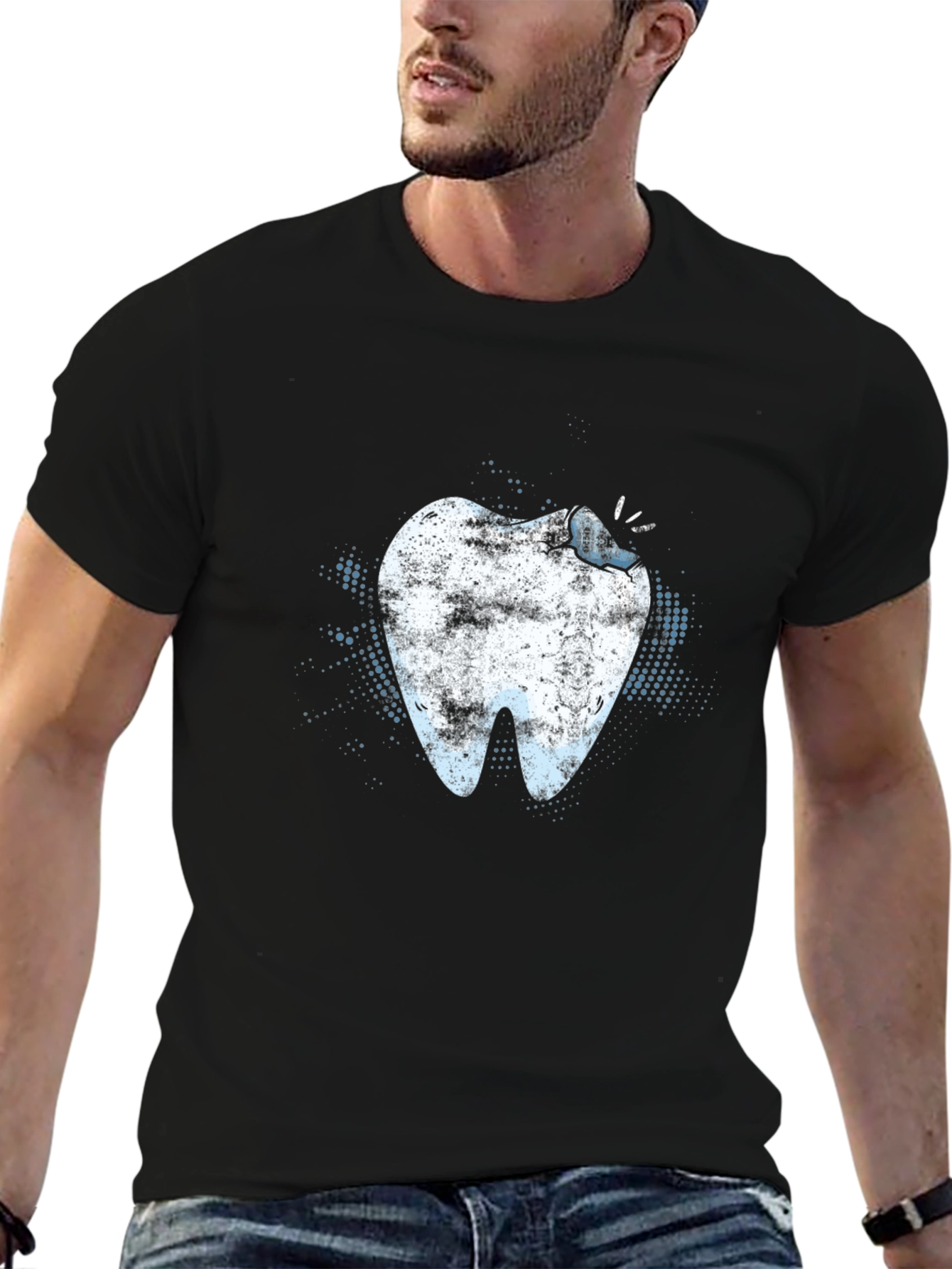 Carious Tooth Graphic T-Shirt - Dental Humor Tee - 6