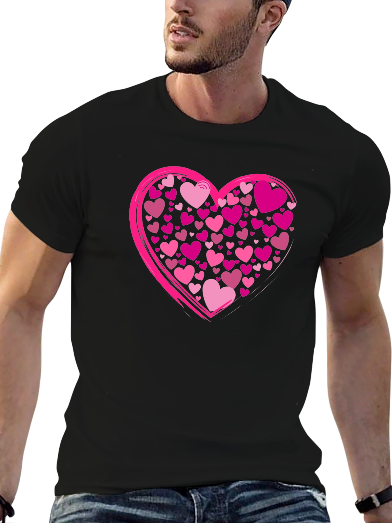 Black Heart Full of Love Graphic T-Shirt view 6