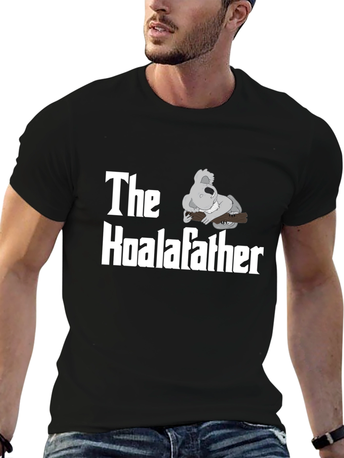 Black The Koalafather Graphic T-Shirt - Black view 6