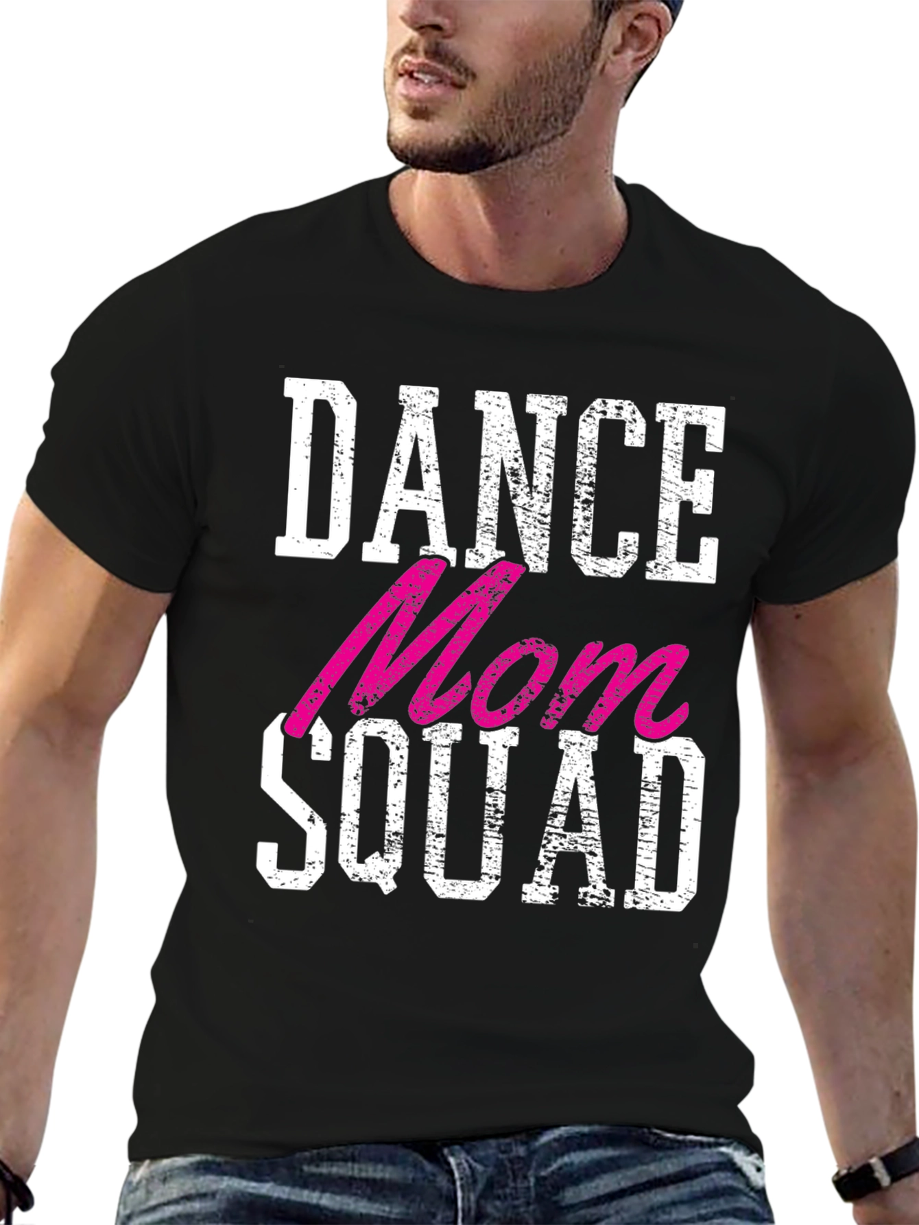 Black Dance Mom Squad Graphic Tee - Black Crewneck T-Shirt view 6