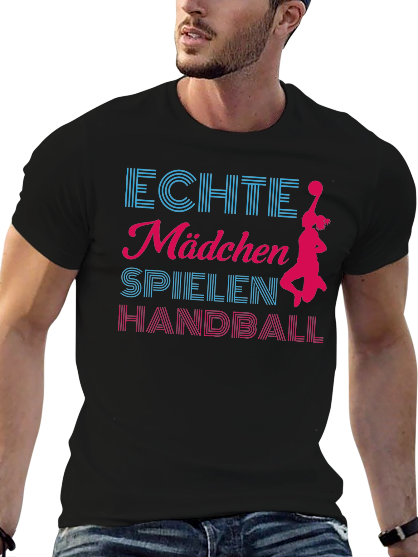 Black Echte Madchen Handball Black T-Shirt view 6