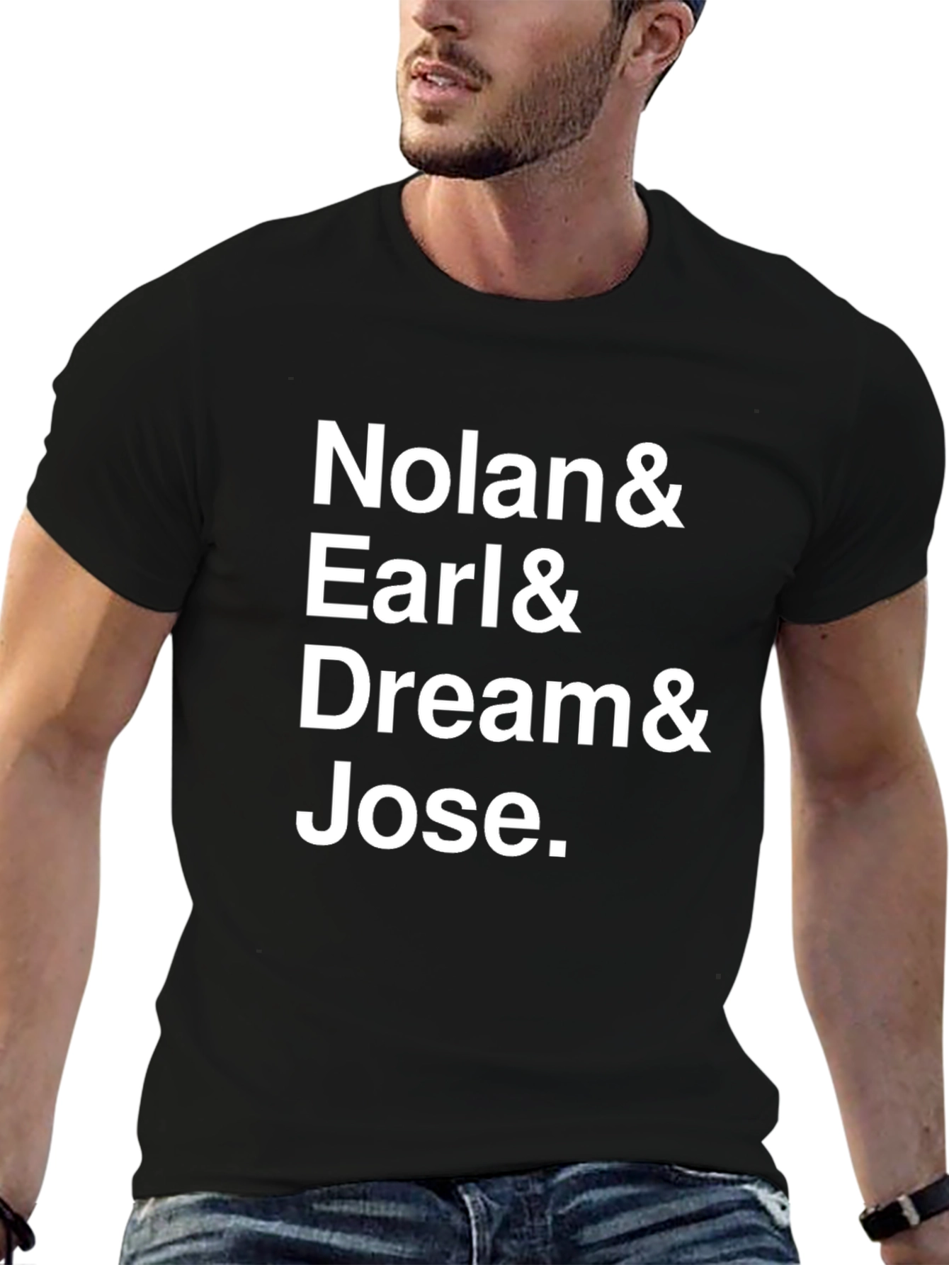 Black Nolan & Earl & Dream & Jose Tee - Black Cotton Shirt view 6